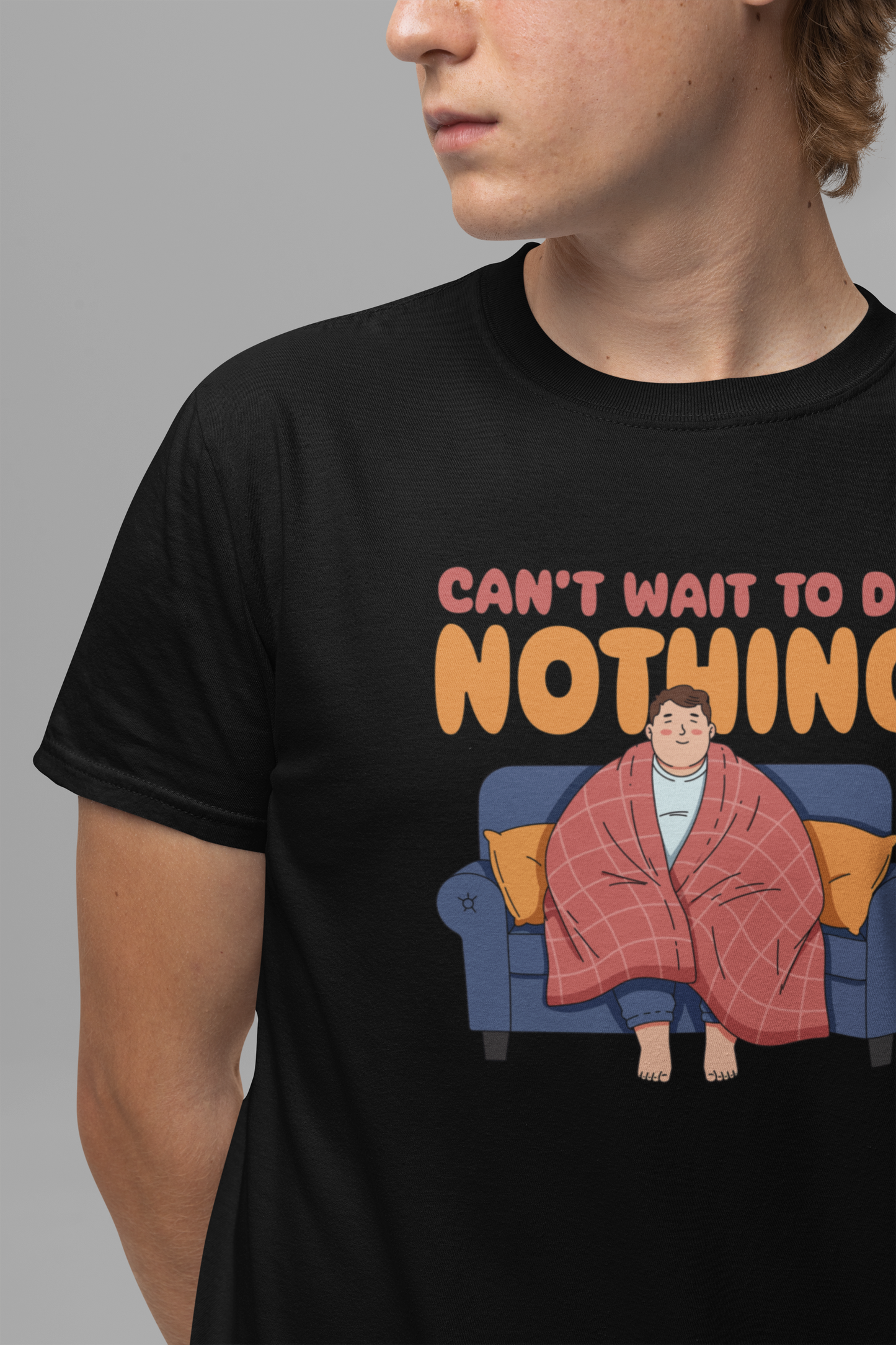 Can’t Wait to Do Nothing Tee, Lazy Weekend Shirt, Relaxation Mode Graphic Tee, Chill Vibes Top, Me Time Gift