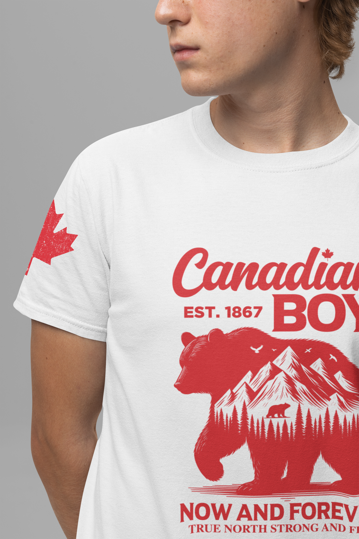 Canadian Boy Wilderness Bear T-Shirt