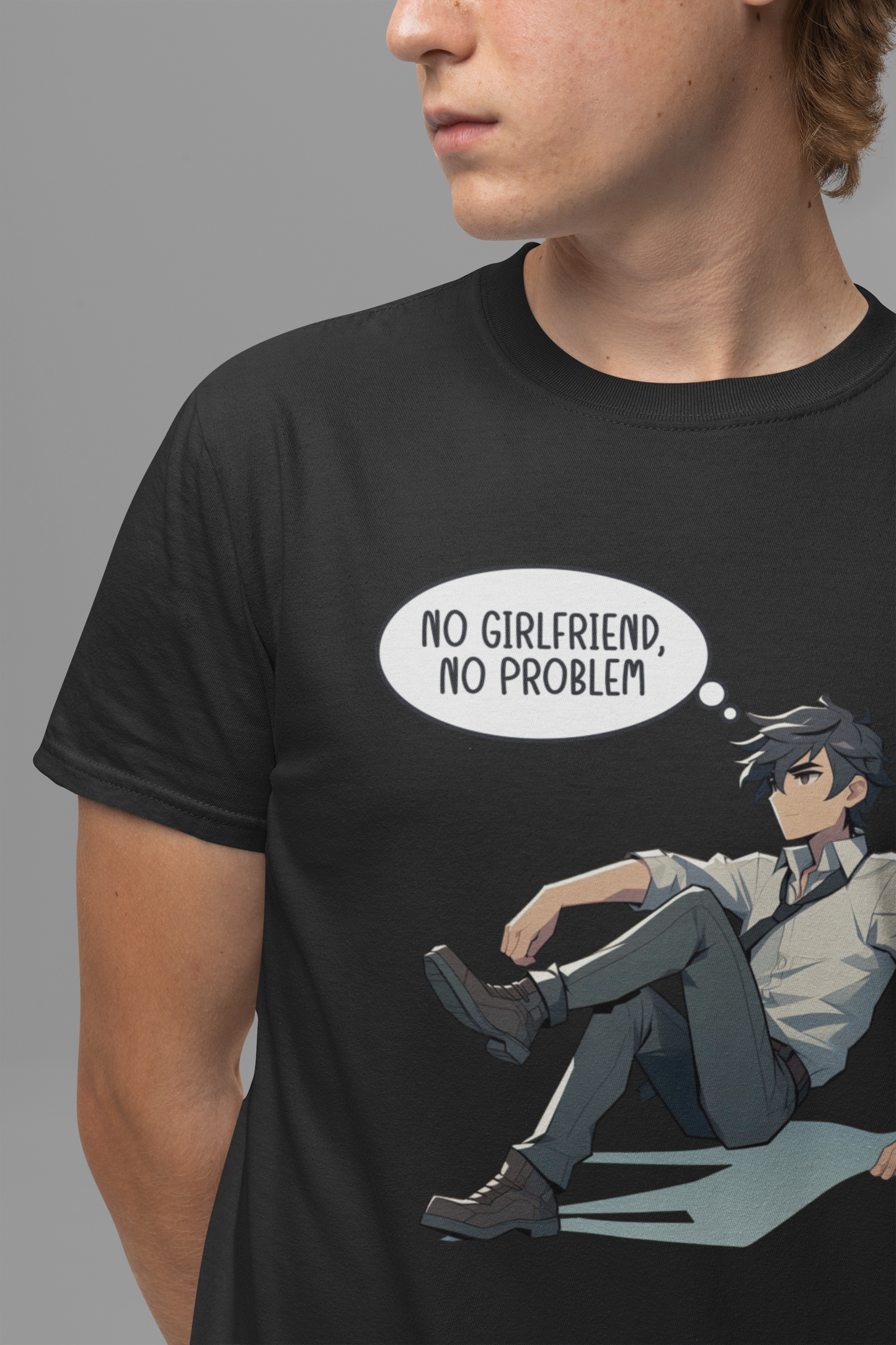 No Girlfriend No Problem Shirt, Independent Funny Tee, Single Life Freedom T Shirt, Confident Solo Apparel, Humor Statement Top