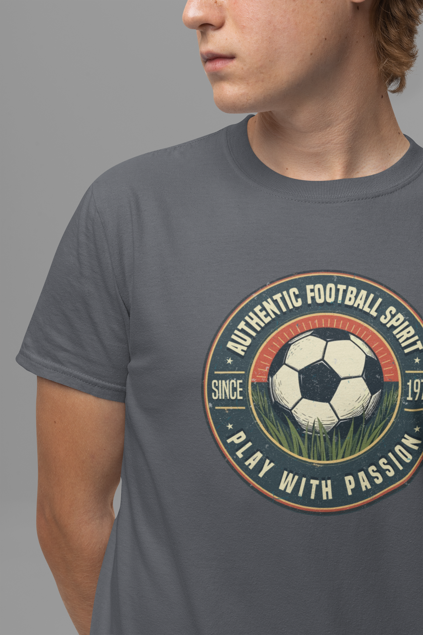 Retro Soccer Badge Tee, Vintage Football Graphic Shirt, Classic Sports Fan Top, Game Day Retro Look, Soccer History Gift Shirt