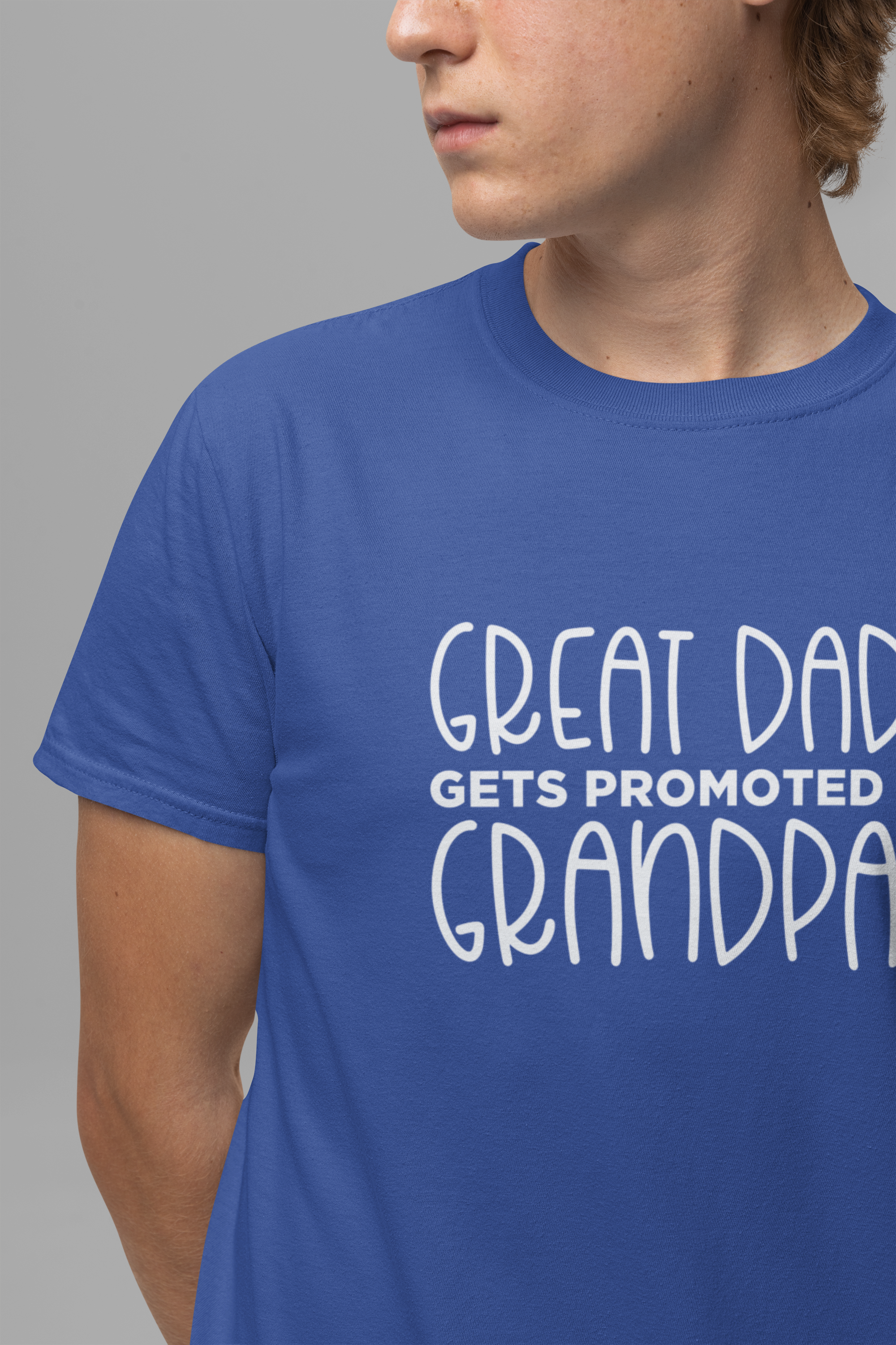 Great Dads Get Promoted to Grandpas T-Shirt – Proud Grandpa Promotion Tee