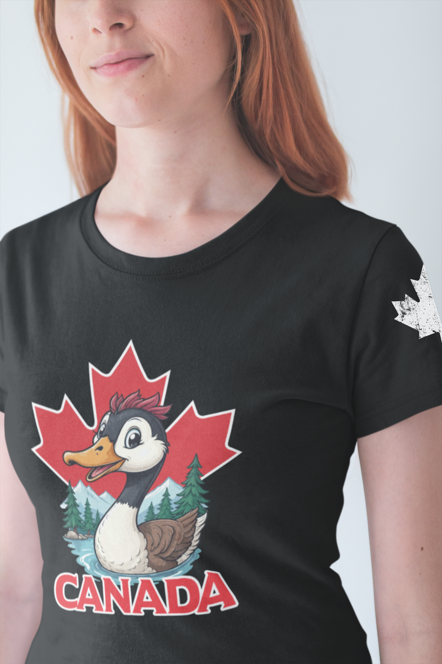Canada Maple Duck Cartoon T-Shirt