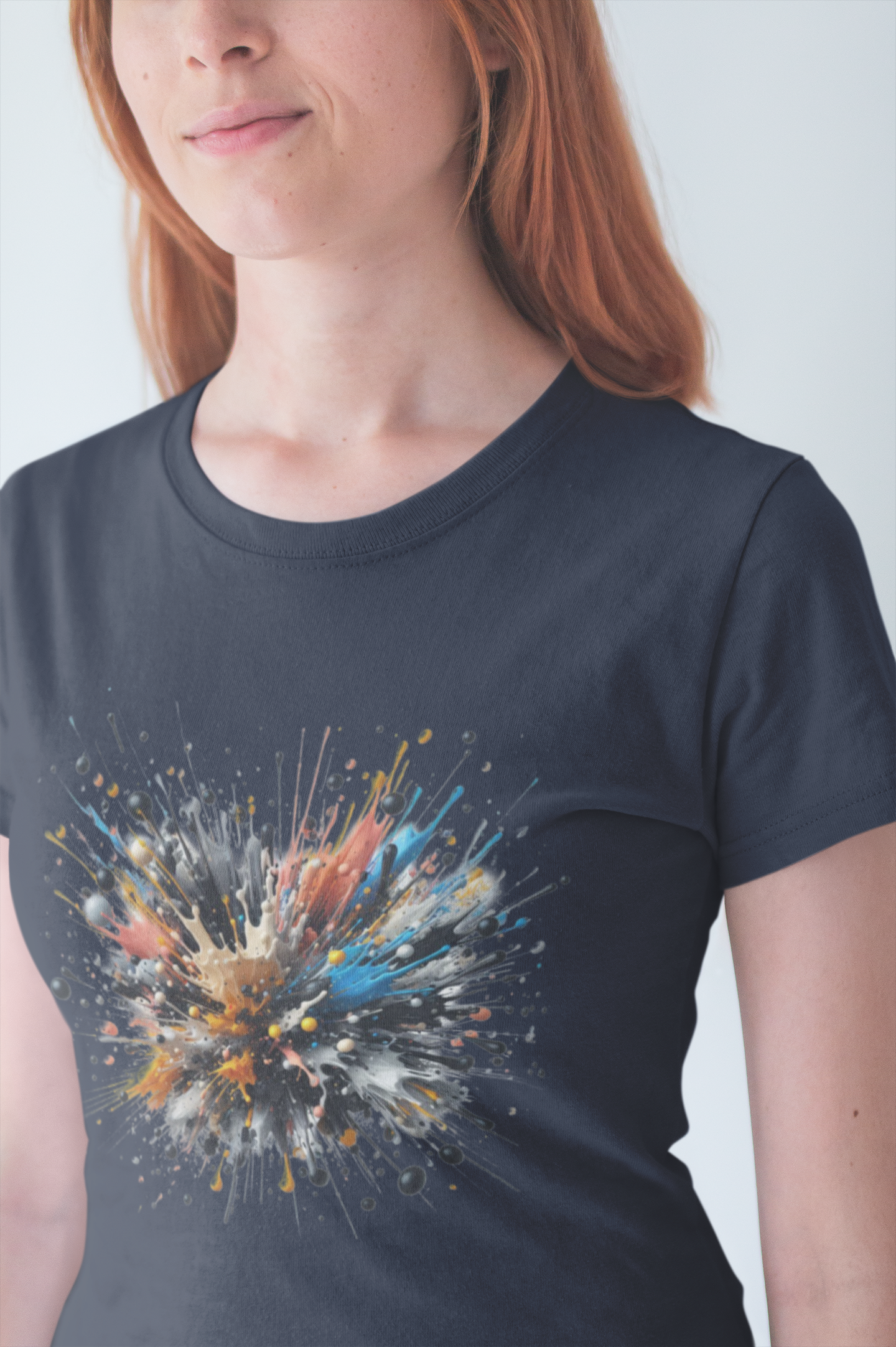 Splatter Chaos – Colorful Abstract Paint Explosion T-Shirt