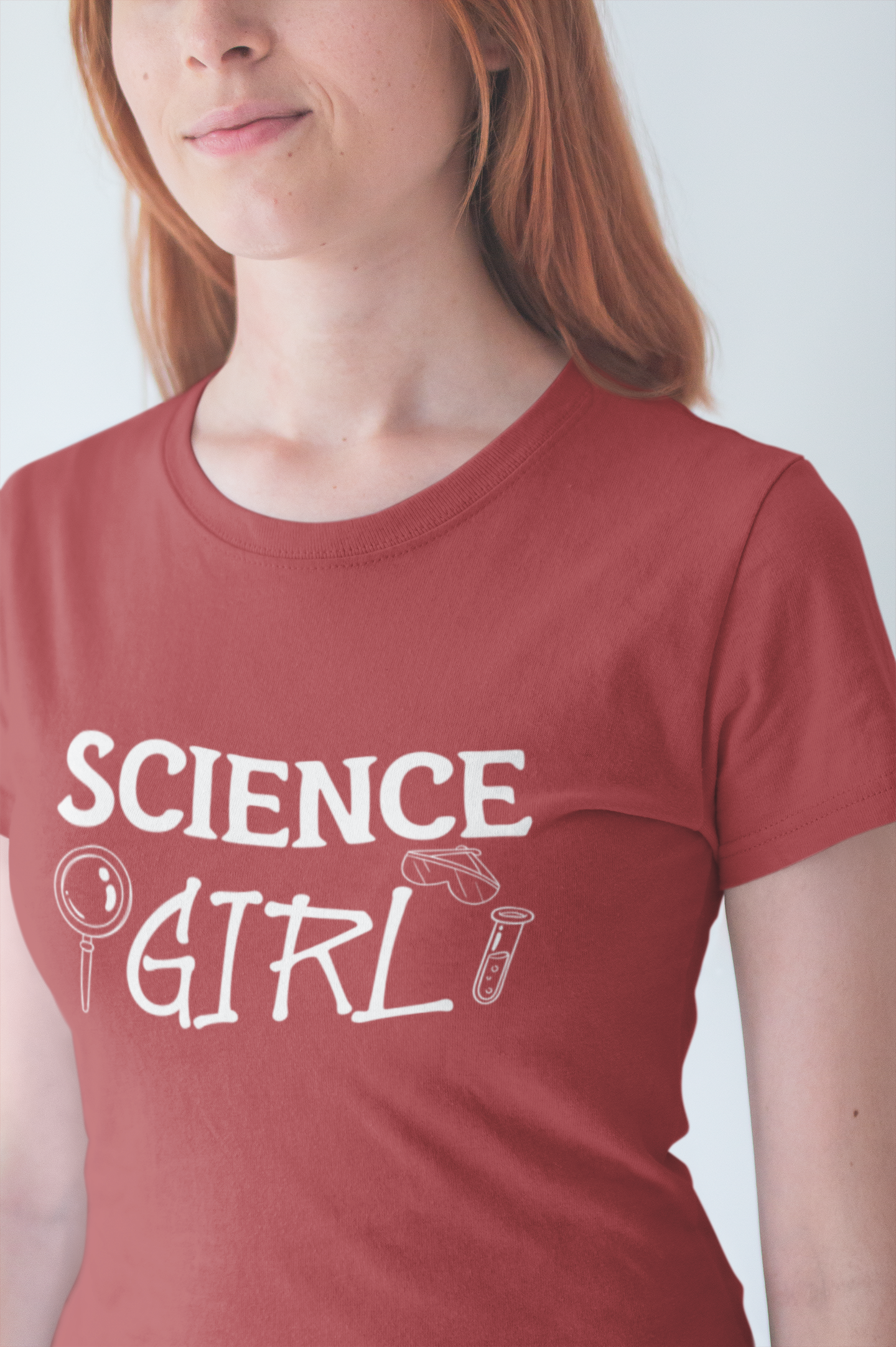 Science Girl T-Shirt – Cute STEM Graphic with Lab Equipment for Women and Girls