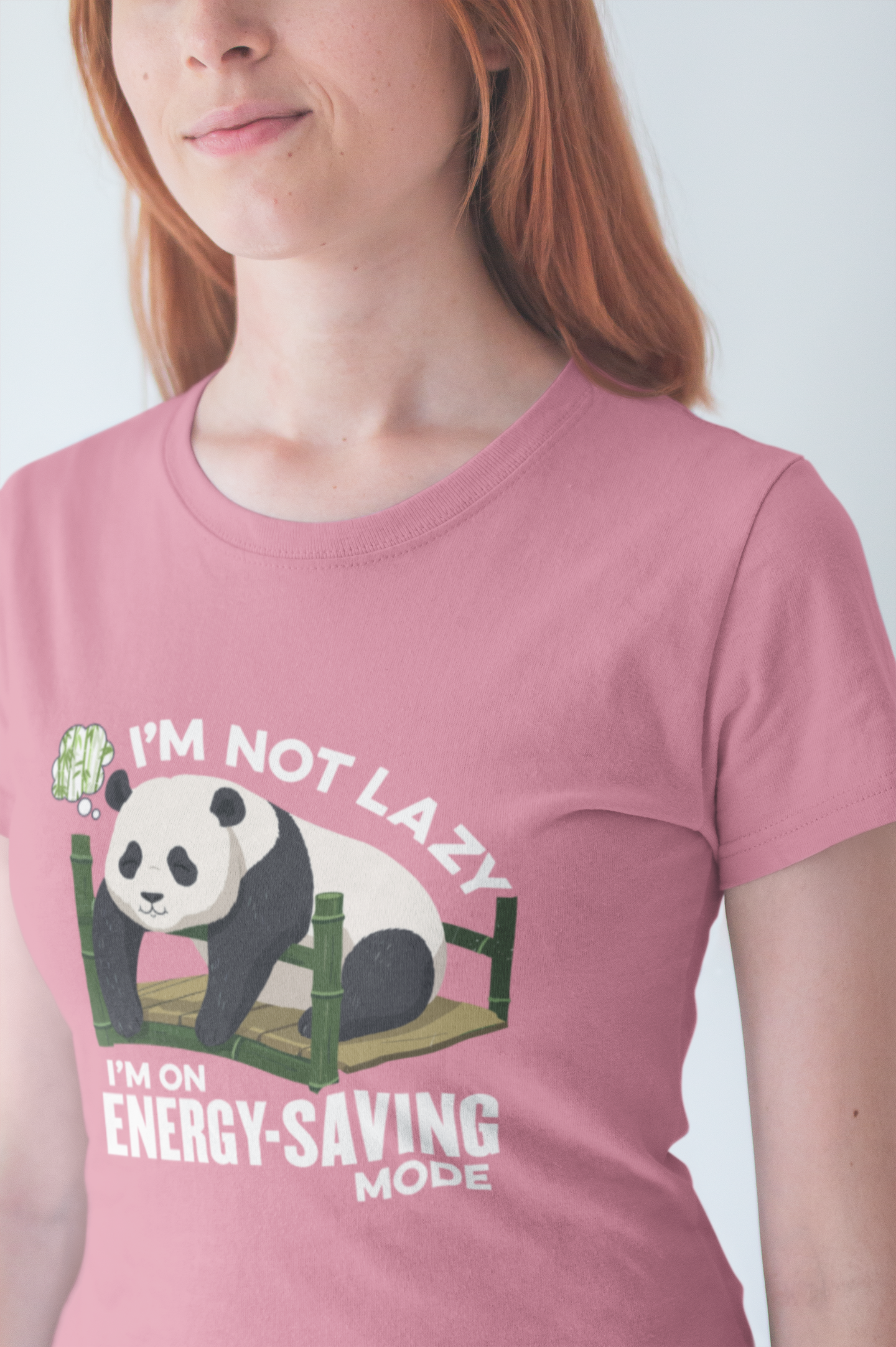 I’m Not Lazy I’m on Energy Saving Mode Tee, Panda Mood Shirt, Funny Animal Graphic Tee, Cozy Nap Life Top, Chill Creature Gift