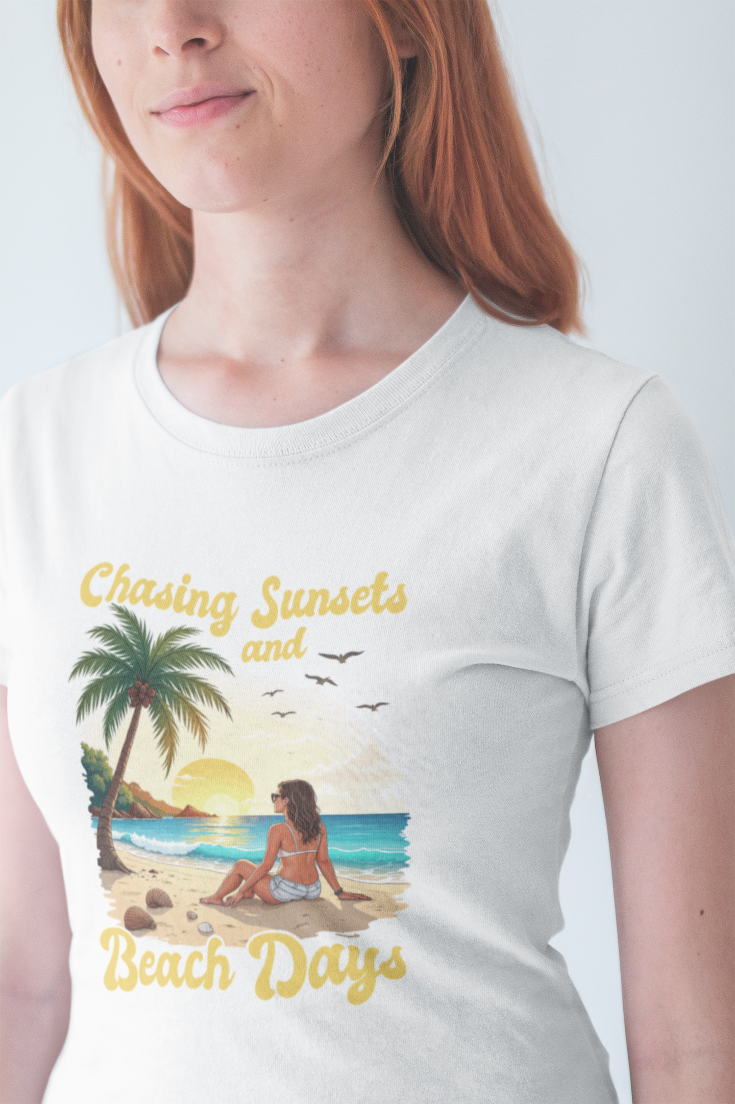 Chasing Sunsets and Beach Days Summer Escape T-Shirt