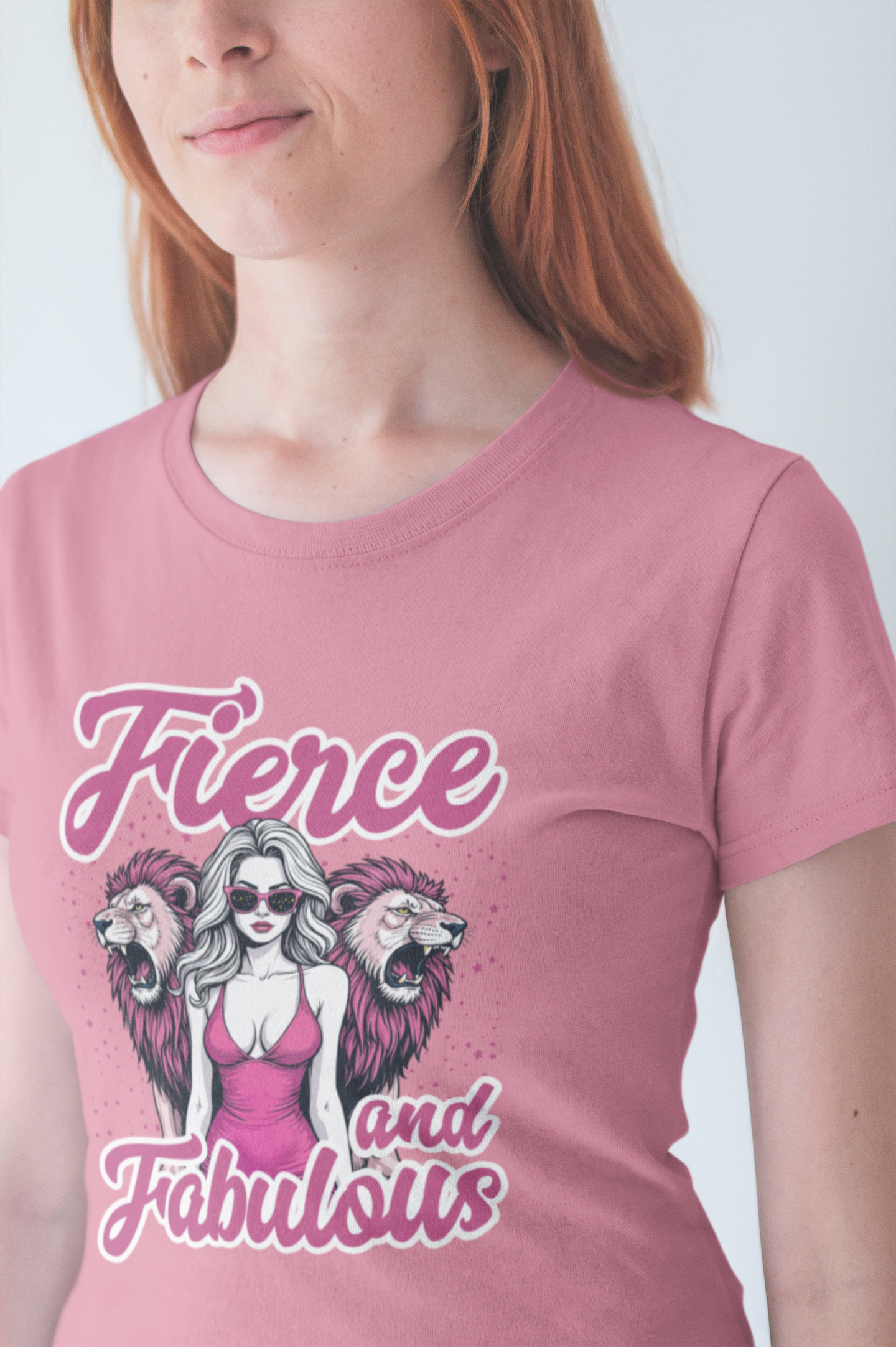 Fierce and Fabulous T-Shirt – Bold Women & Roaring Lions Graphic Tee