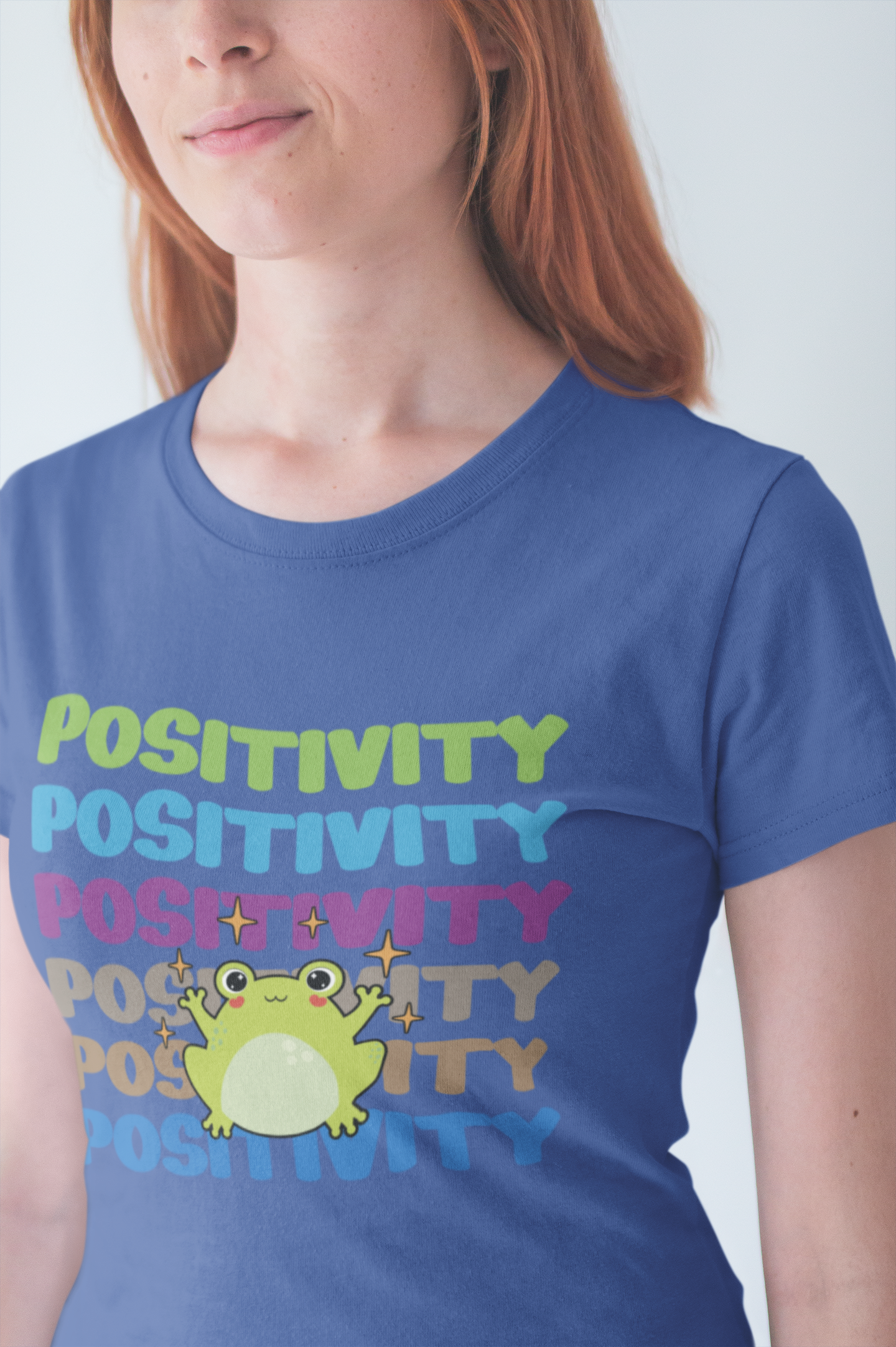 Happy Frog Positivity T-Shirt – Cute Green Frog Graphic Motivational Tee