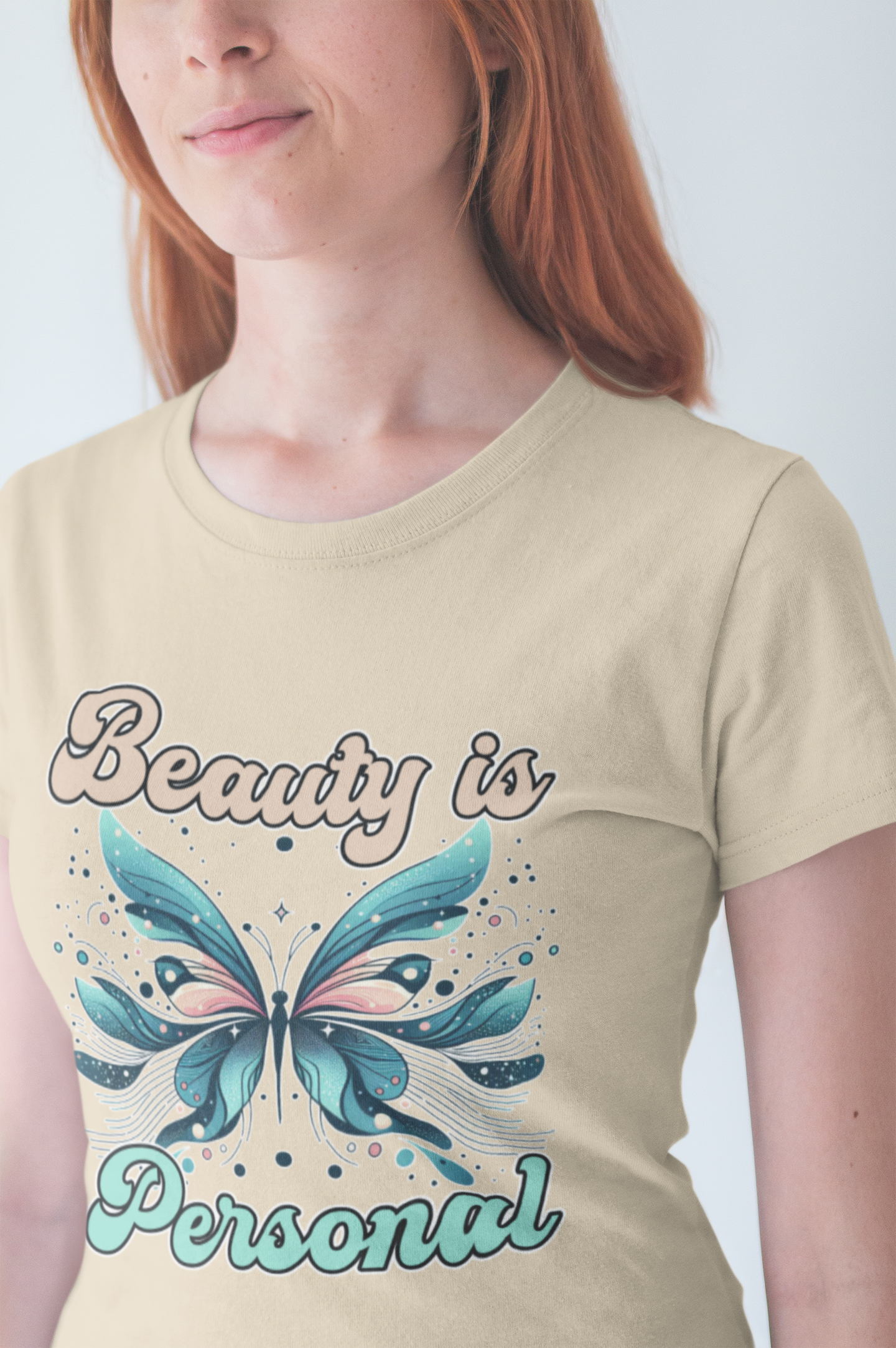 Beauty is Personal | Abstract Butterfly Graphic T-Shirt
