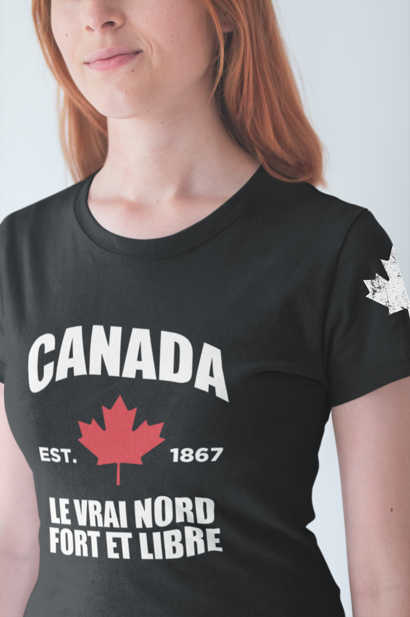 Canada Le Vrai Nord, Fort Et Libre Red Maple Heritage T-Shirt