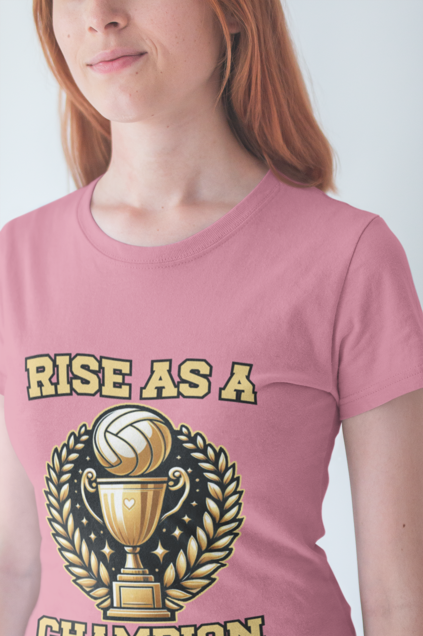 Raise as a Champion – Golden Trophy Victory Graphic T-Shirt