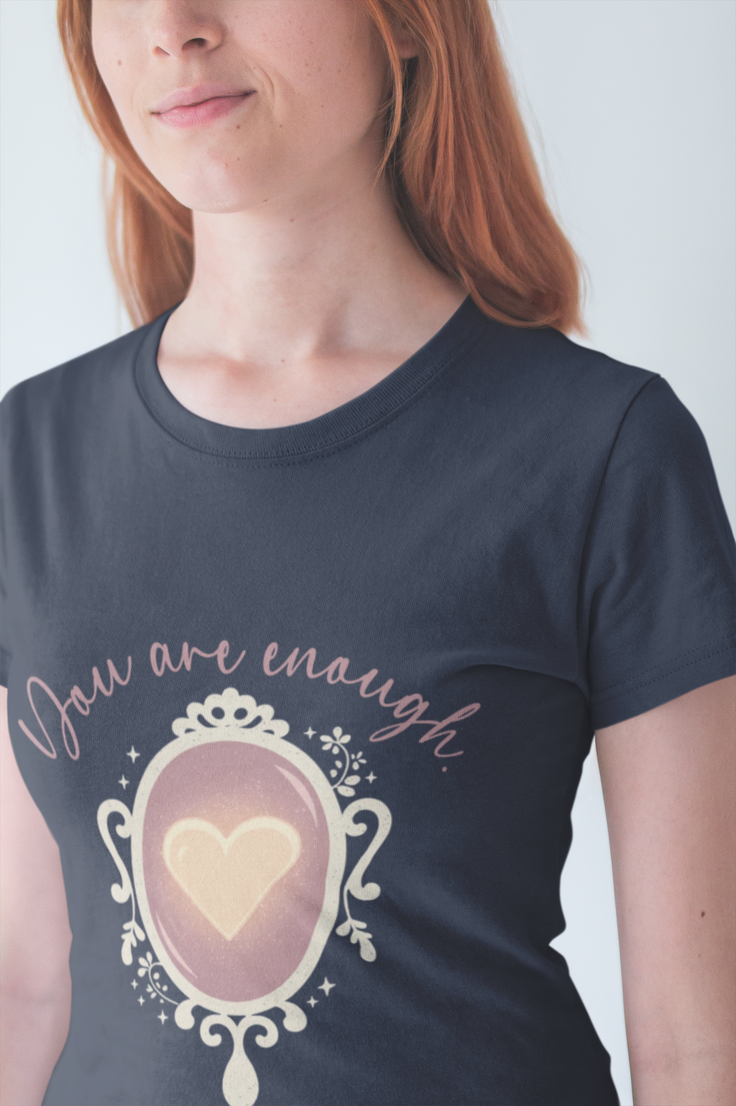 You Are Enough – Heart Mirror Self-Love Graphic T-Shirt
