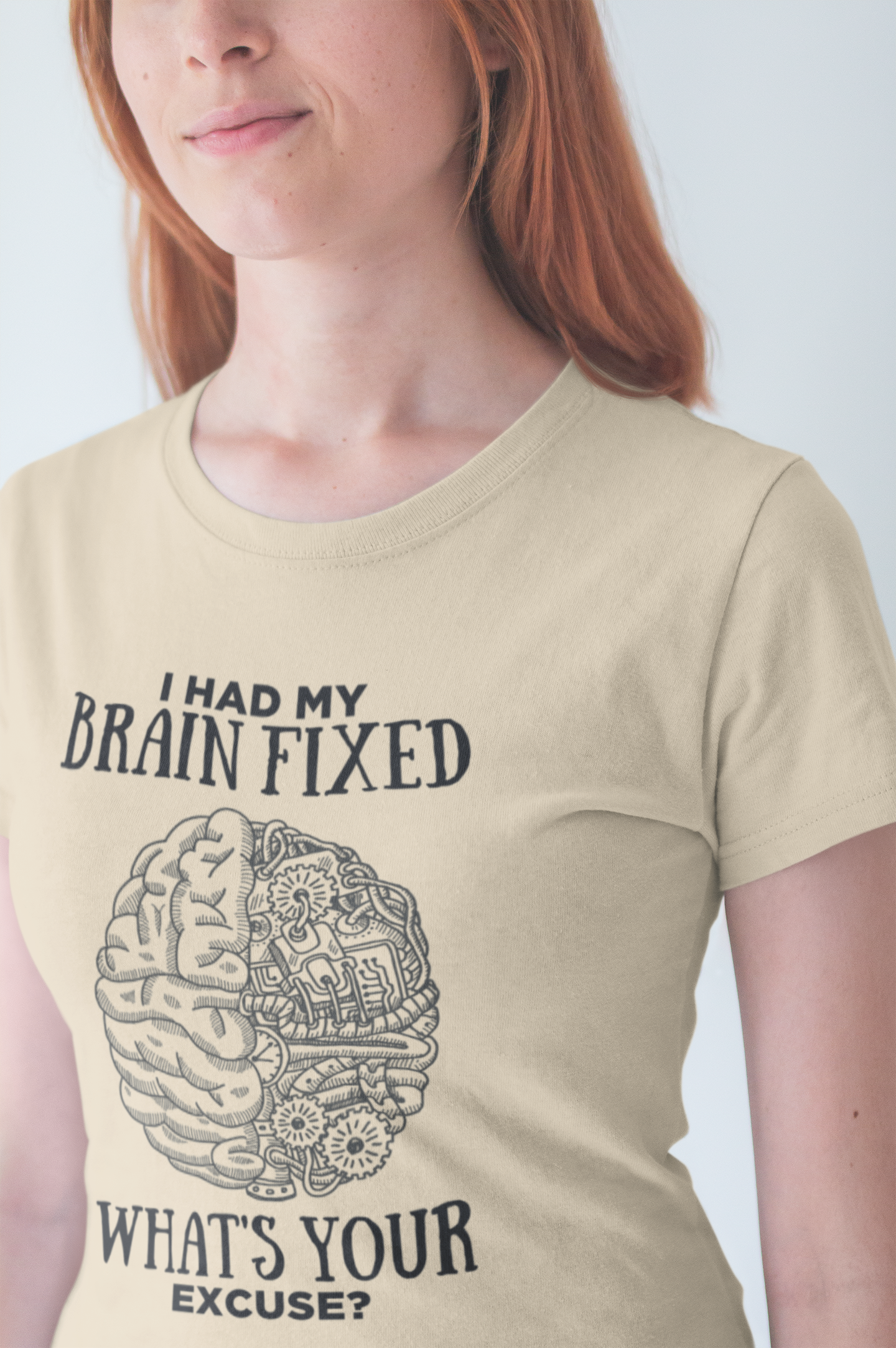 I Had My Brain Fixed, What's Your Excuse? – Mechanical Brain Parts Graphic Tshirt