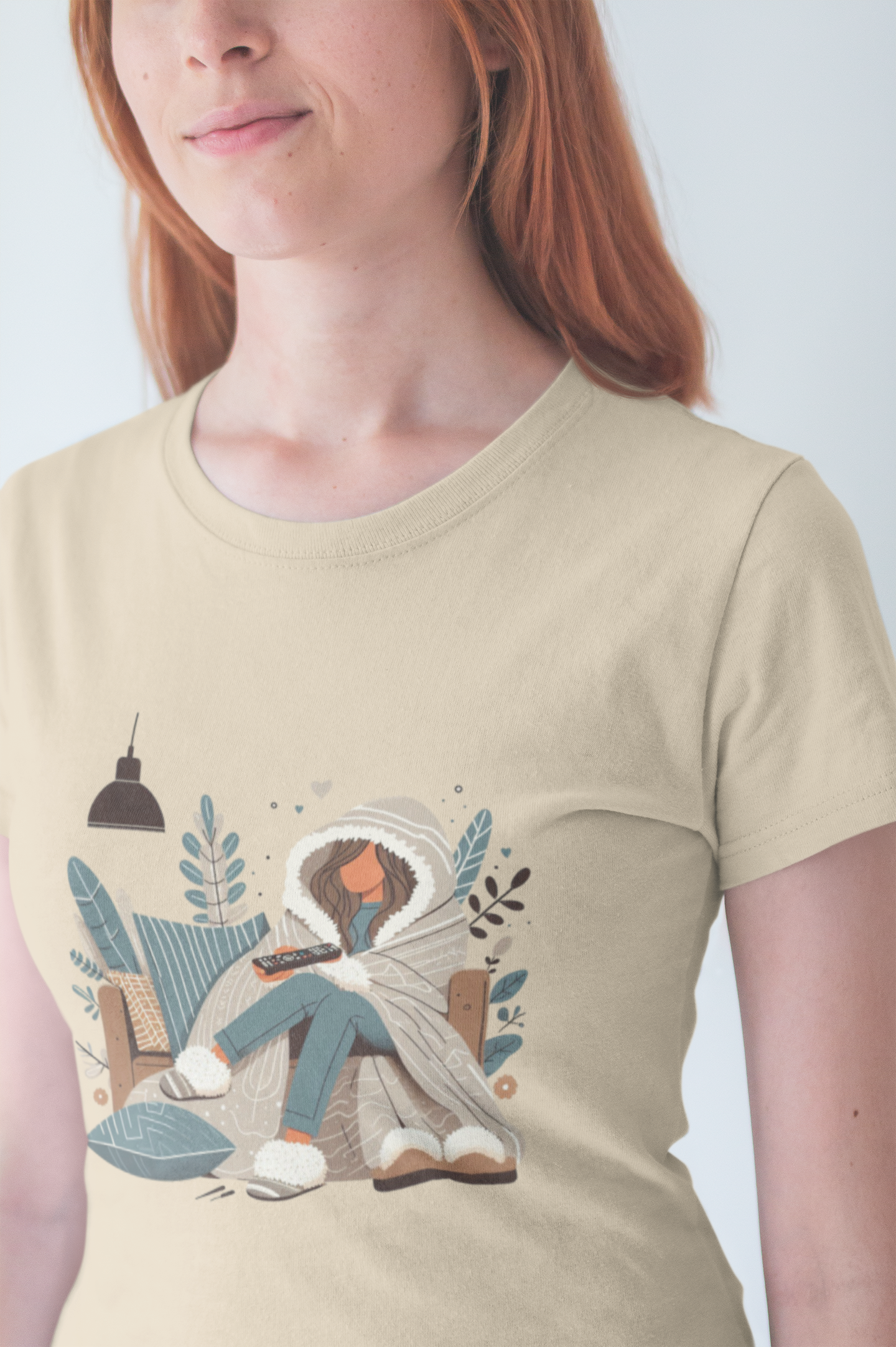 In My Lazy Era Relax and Unwind | Girl on Sofa with Remote Graphic T-Shirt