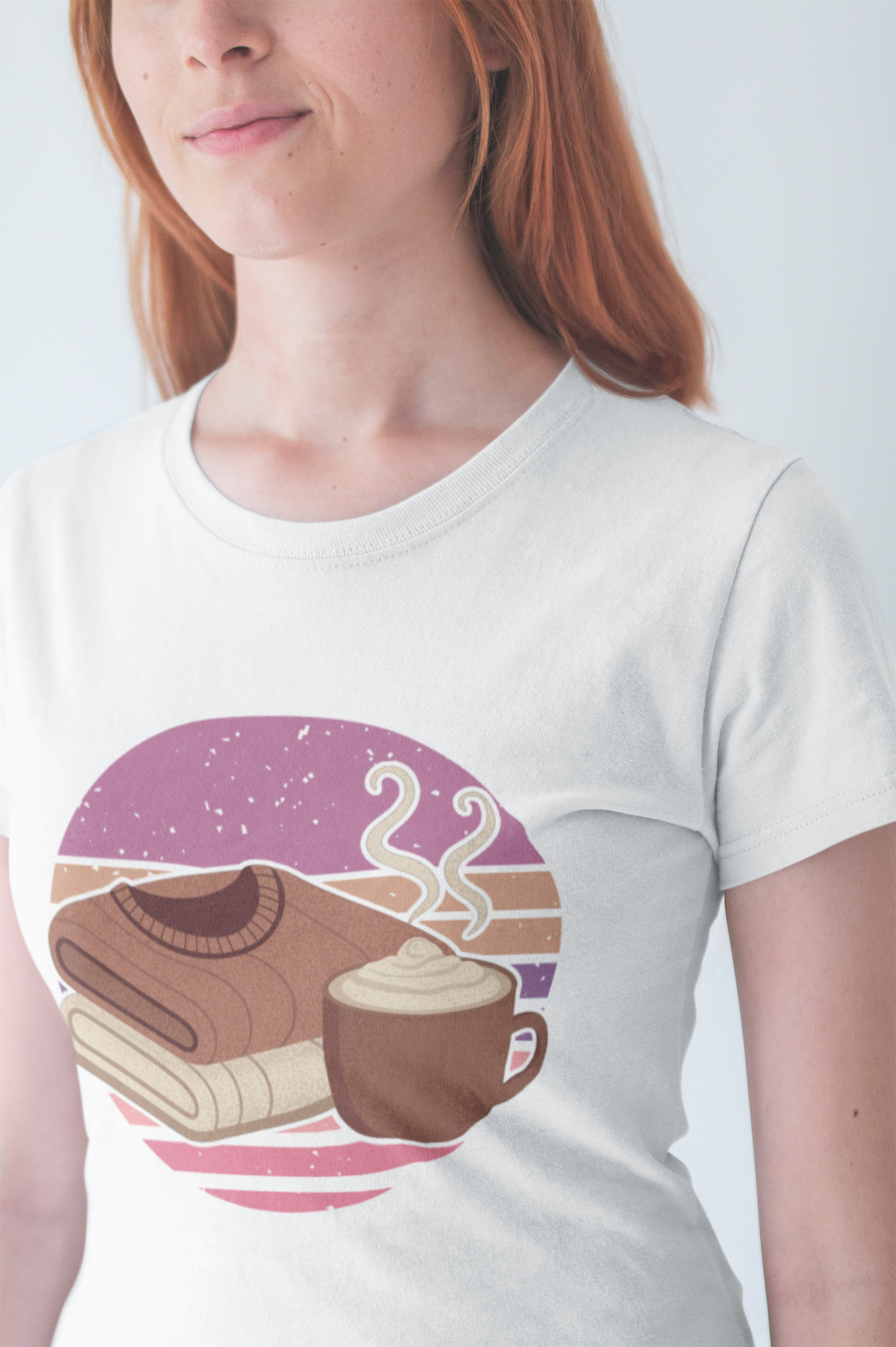 Sweater Weather Aesthetic – Cozy Sweater, Hot Drink & Cool Weather Graphic T-Shirt