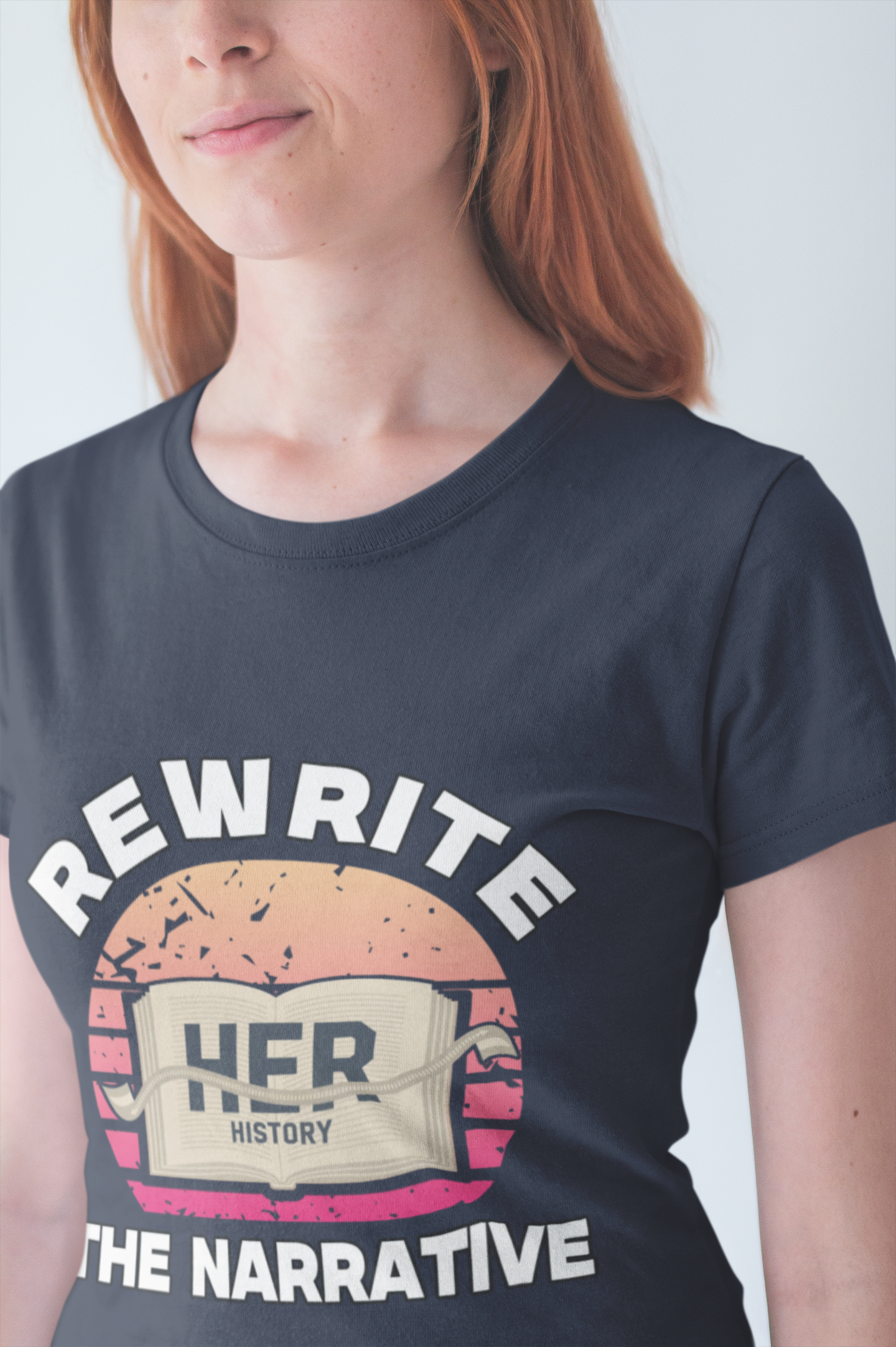Rewrite The Narrative – HER History Open Book Empowerment Graphic T-Shirt