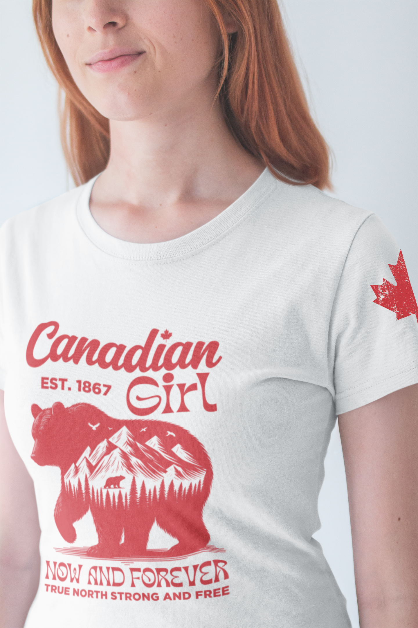 Canadian Girl Wilderness Bear T-Shirt