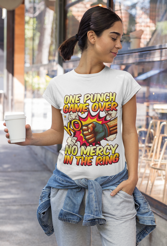 One Punch KO – Game Over No Mercy Power Punch Boxing Graphic T-Shirt