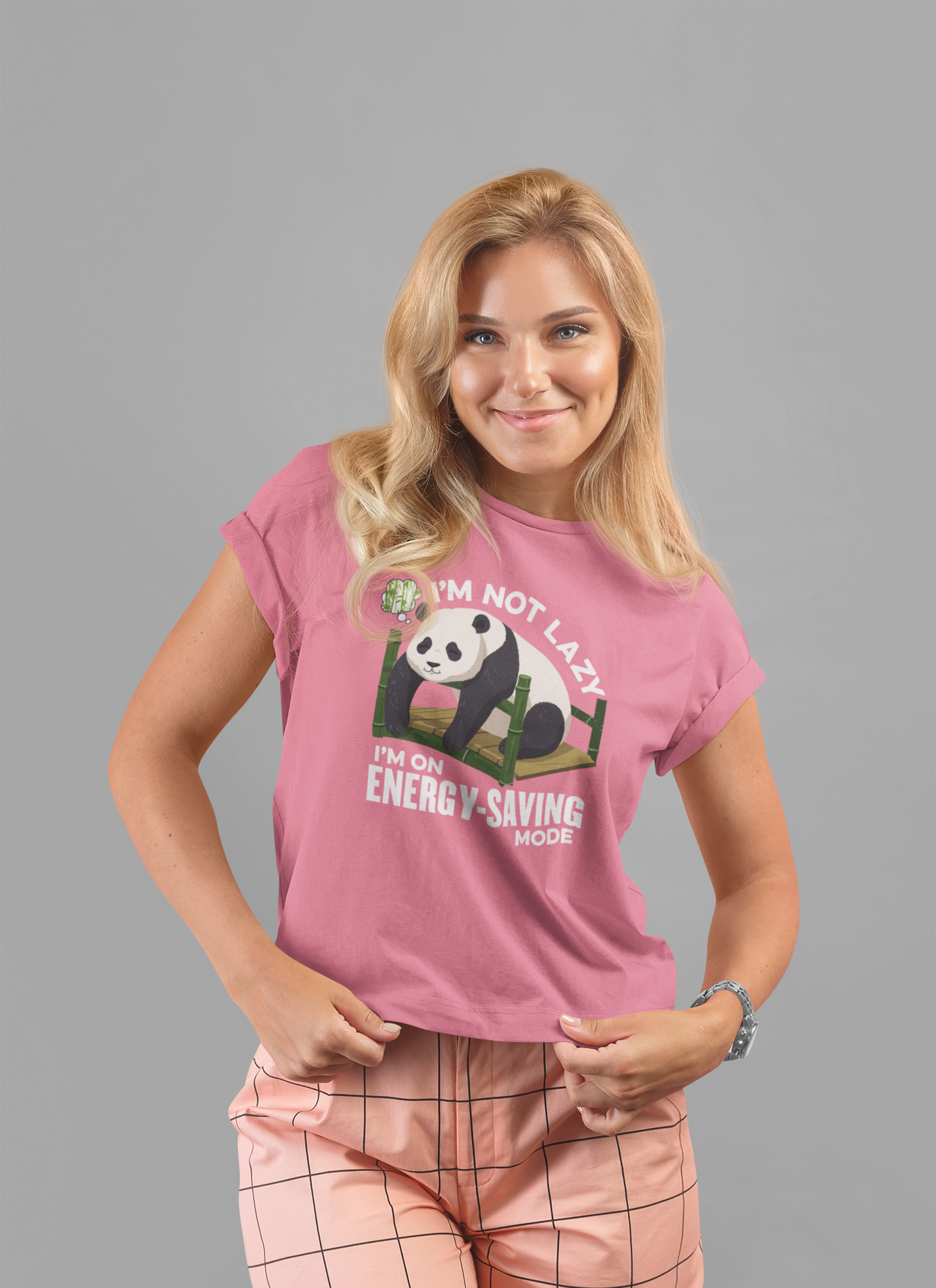 I’m Not Lazy I’m on Energy Saving Mode Tee, Panda Mood Shirt, Funny Animal Graphic Tee, Cozy Nap Life Top, Chill Creature Gift