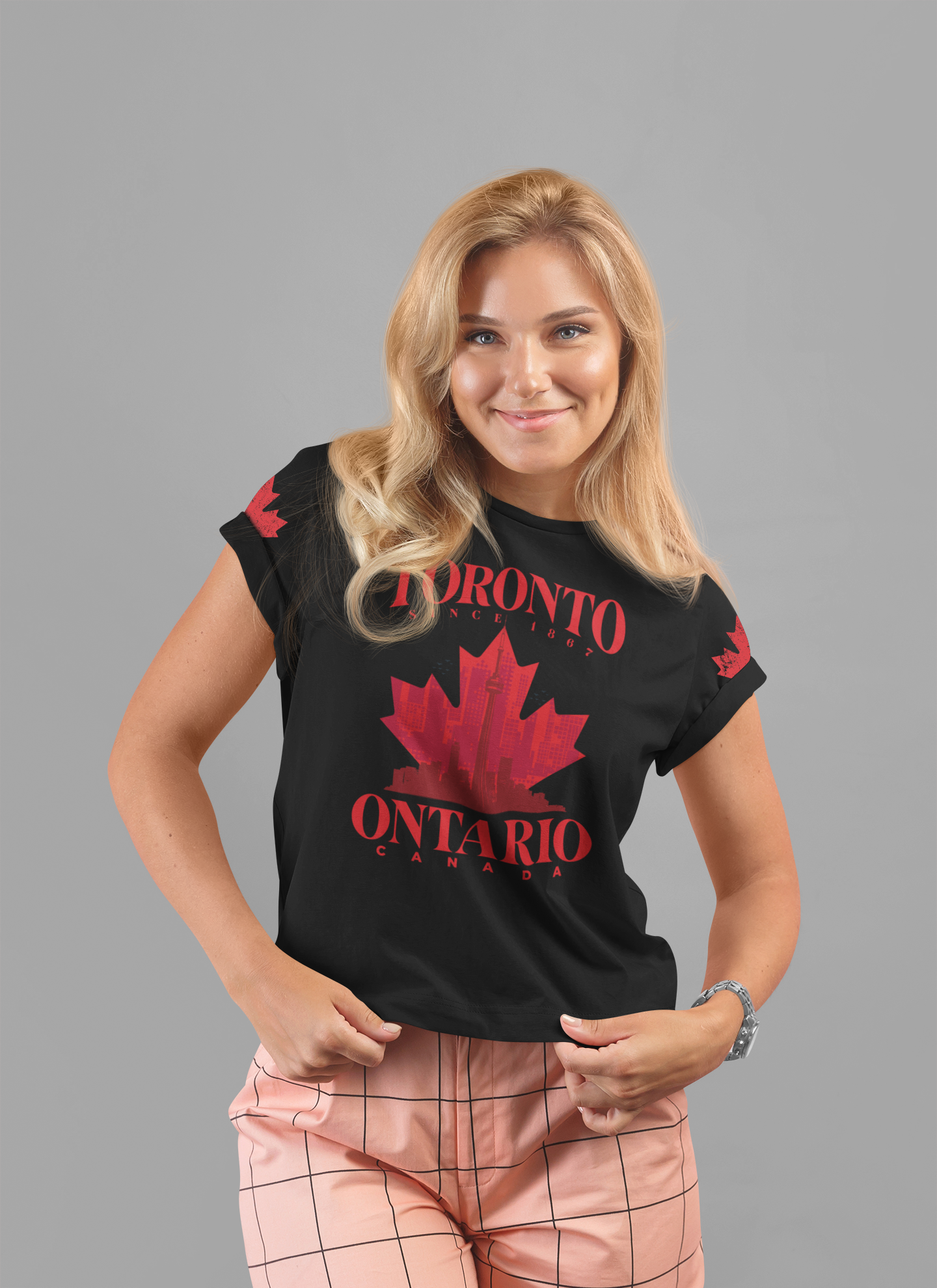 Toronto Skyline Maple Leaf T-Shirt