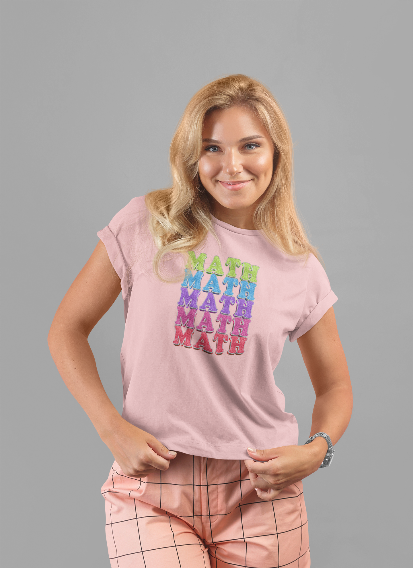 Math Repeated Tshirt – Bold Typography Design for Math Enthusiasts