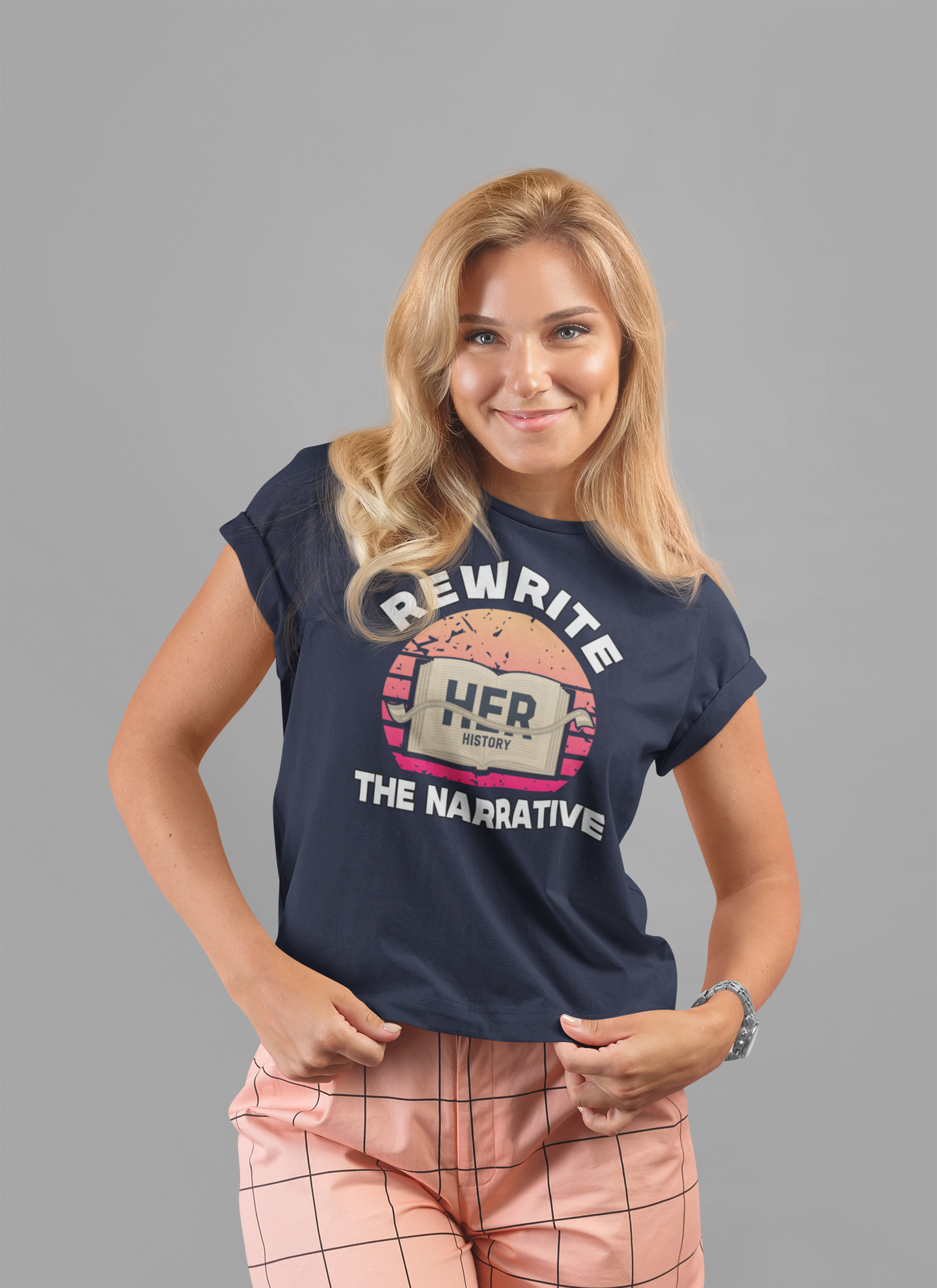 Rewrite The Narrative – HER History Open Book Empowerment Graphic T-Shirt