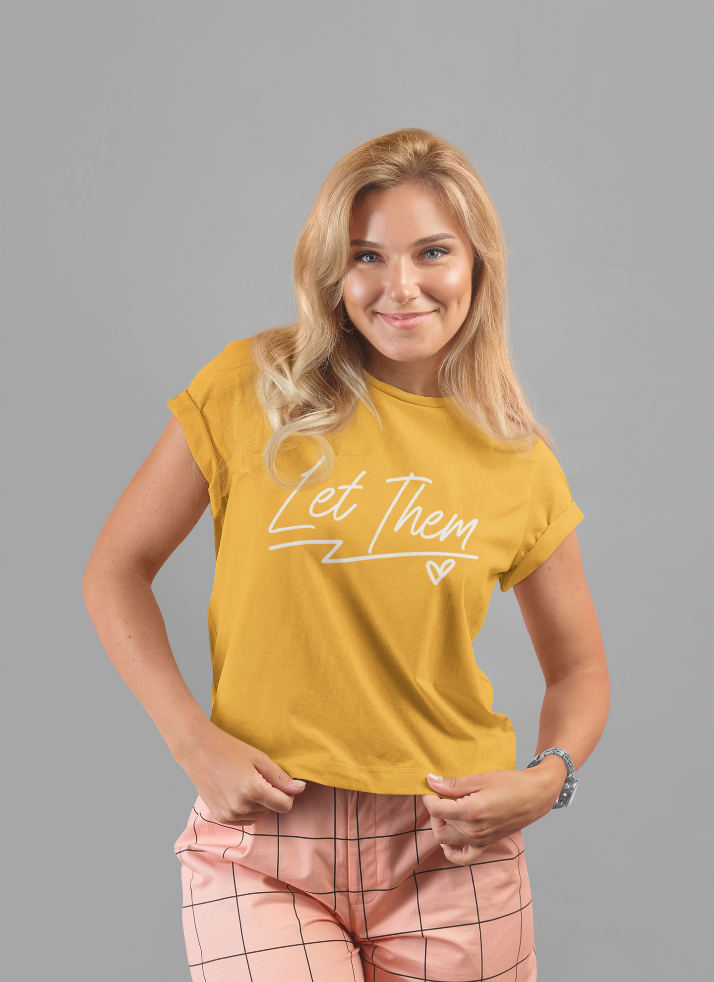Let Them T-Shirt – Minimalist Inspirational Quote with Heart Graphic