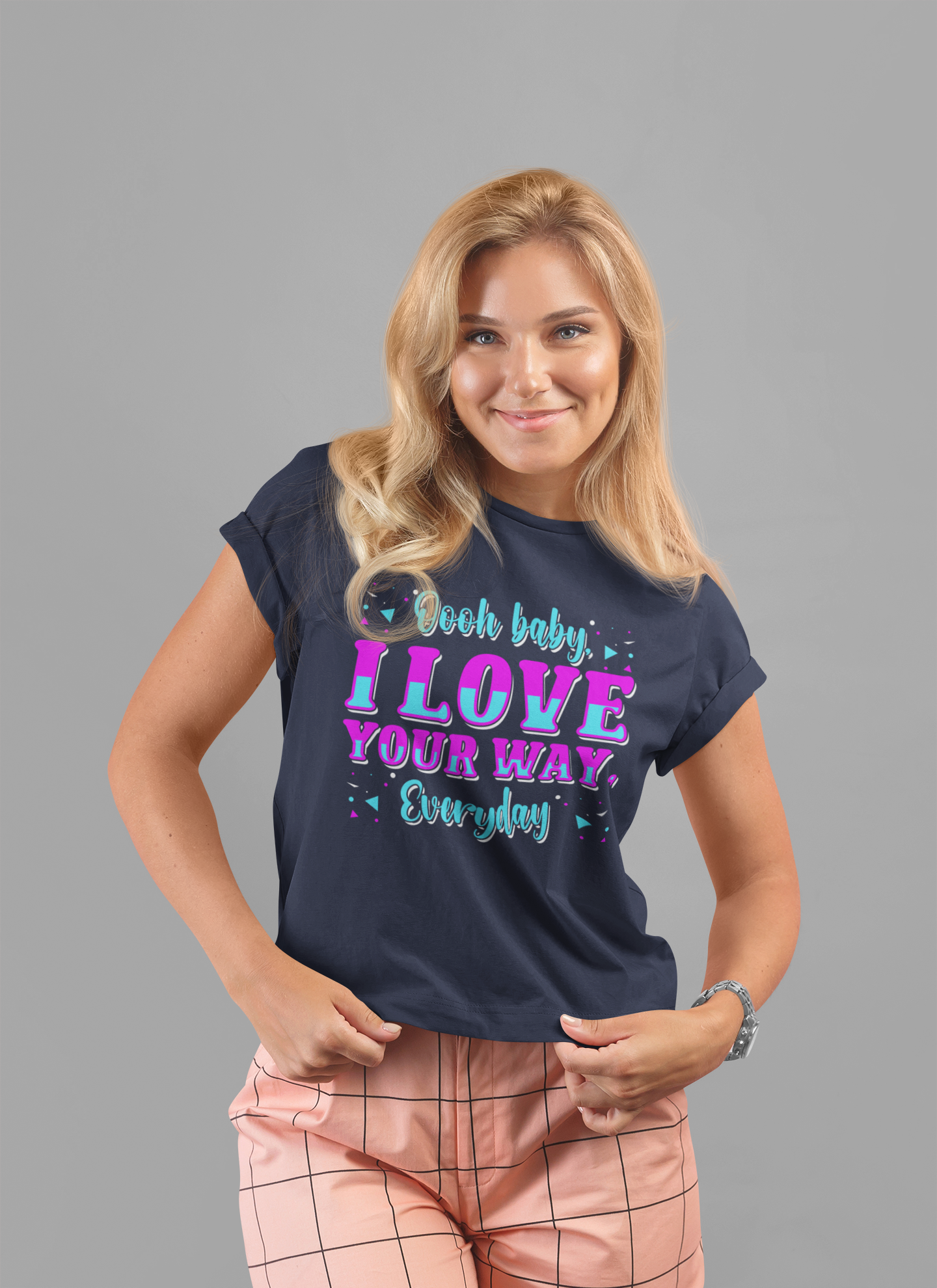 Cute Romantic T-Shirt – Love Your Smile Every Day Sweetheart Tee