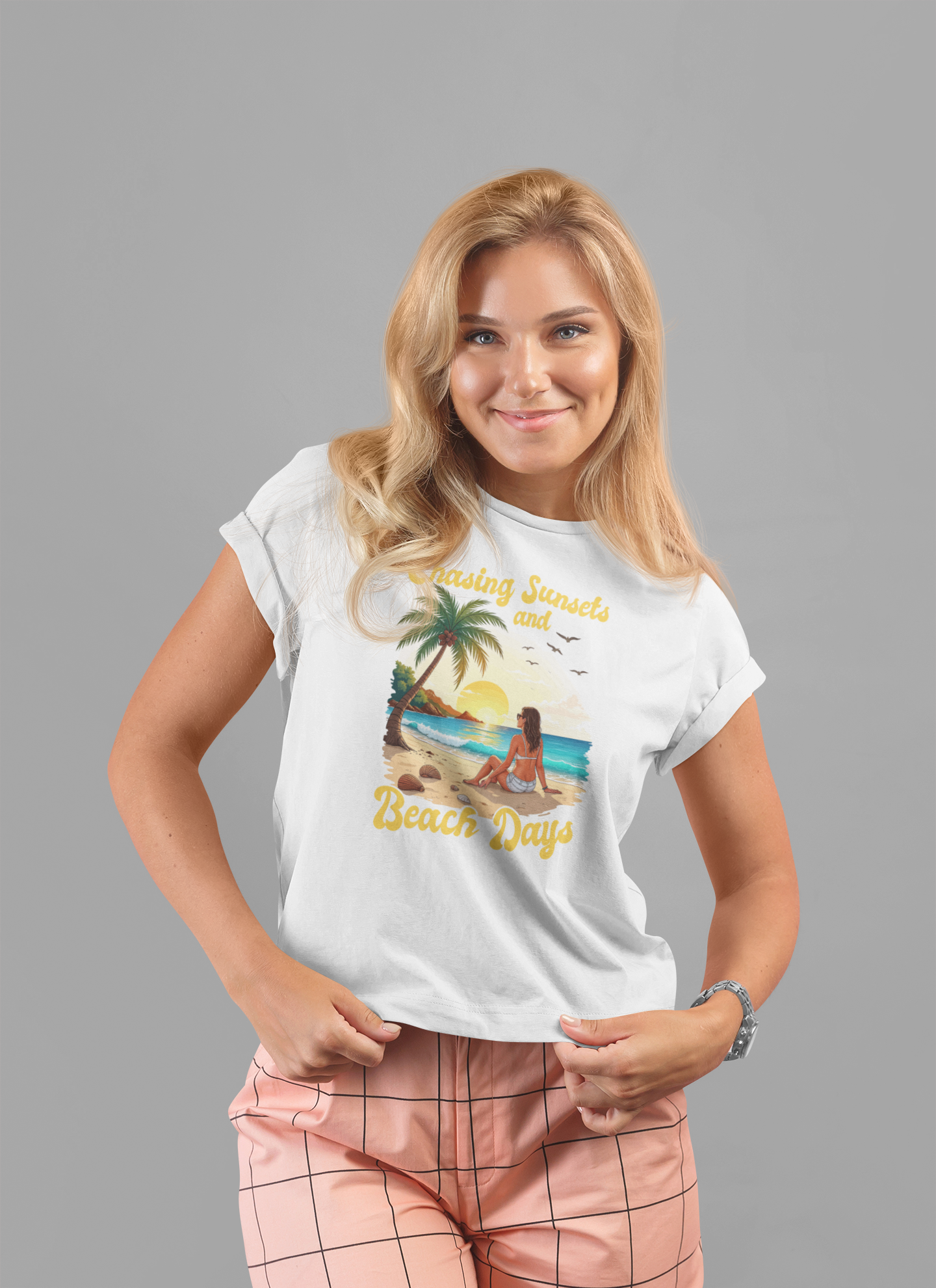 Chasing Sunsets and Beach Days Summer Escape T-Shirt