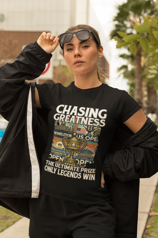 Chasing Greatness – Ultimate Prize Only Legends Win Grand Slam Tennis T-Shirt