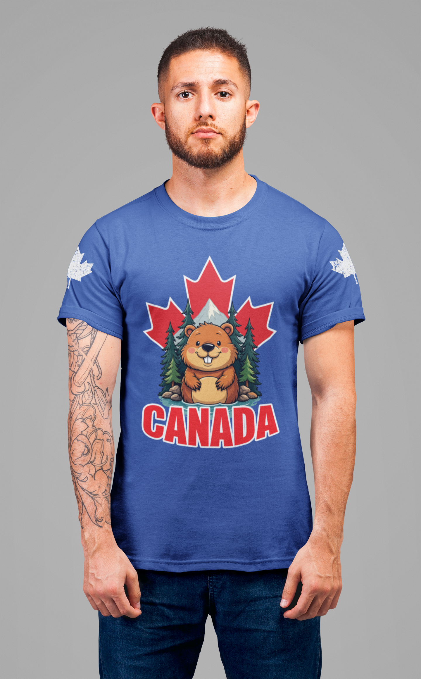 Canada Maple Beaver Cartoon T-Shirt
