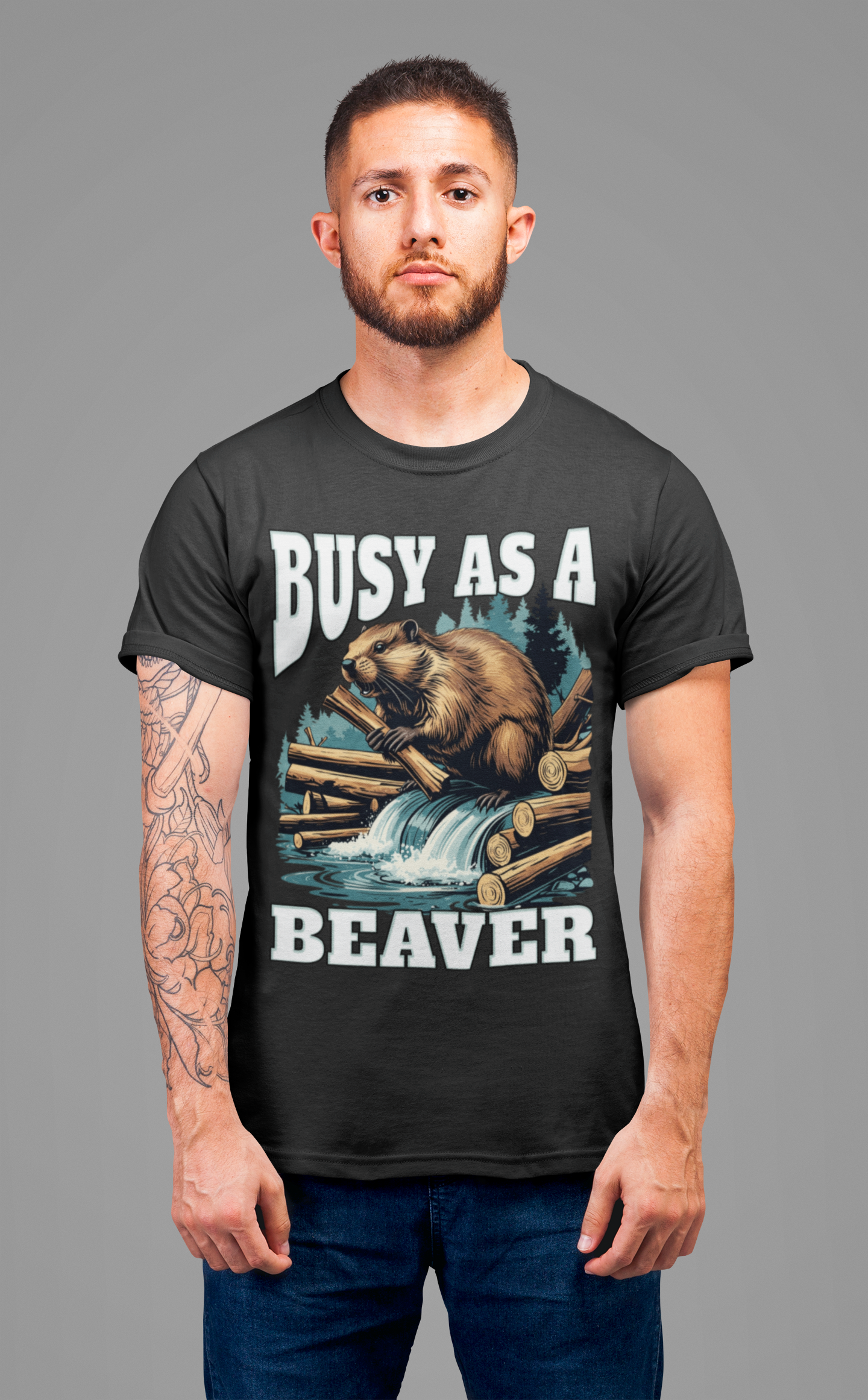 Busy as a Beaver Funny Workaholic T-Shirt