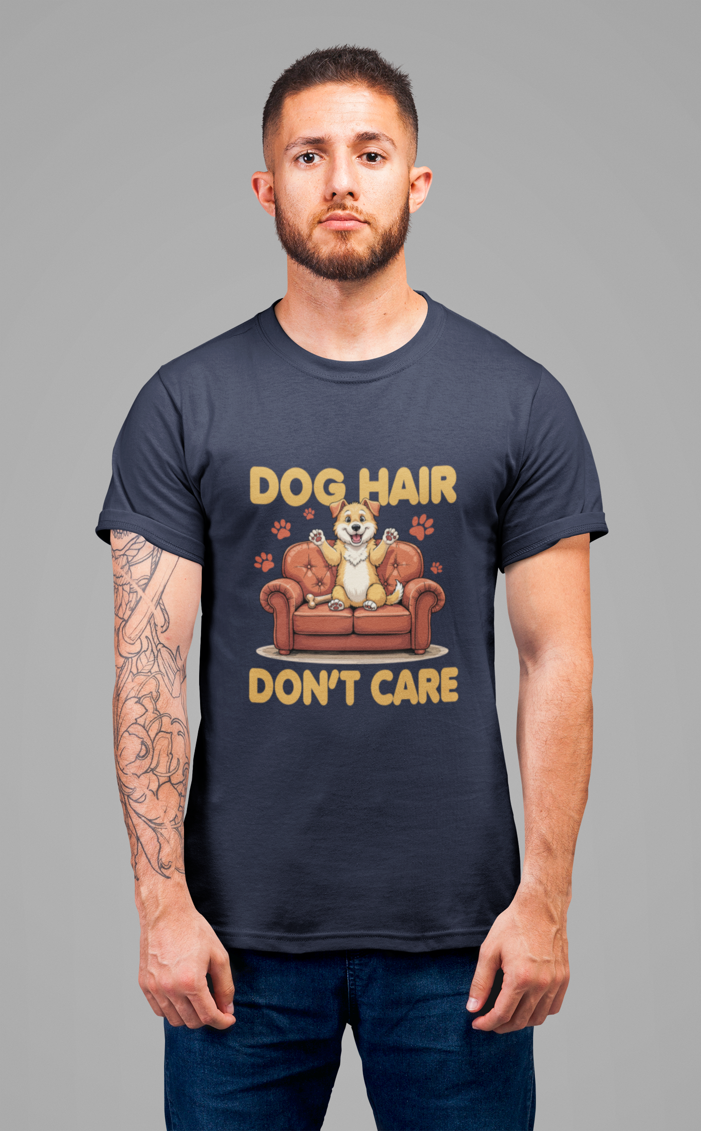 Dog Hair Dont Care Shirt Funny Pet Owner Tee for Dog Parents Who Embrace the Fur and the Love With Zero Regrets and All the Lint