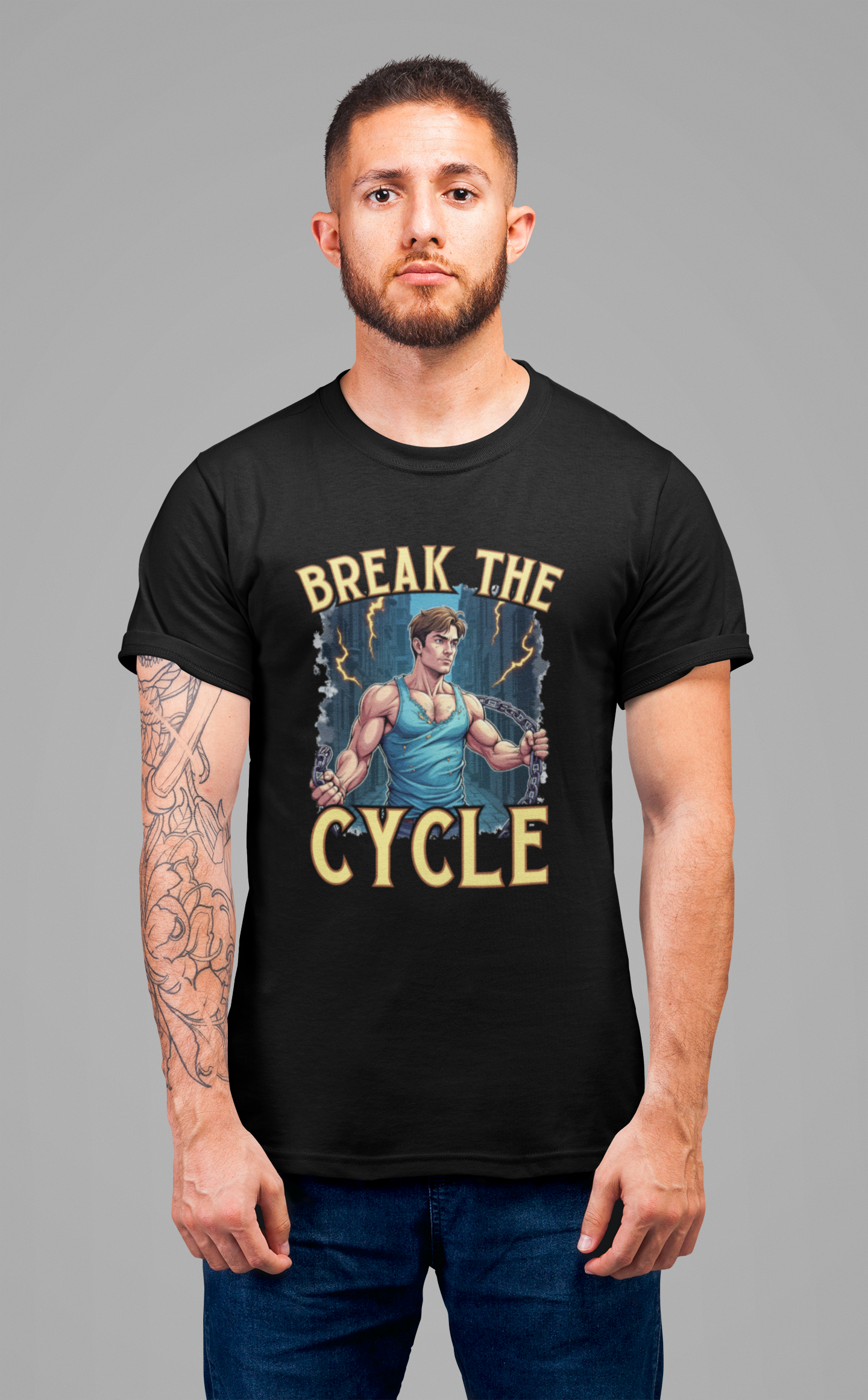 Break the Cycle – Strong Men Unleash your inner strength and determination Graphic T-Shirt