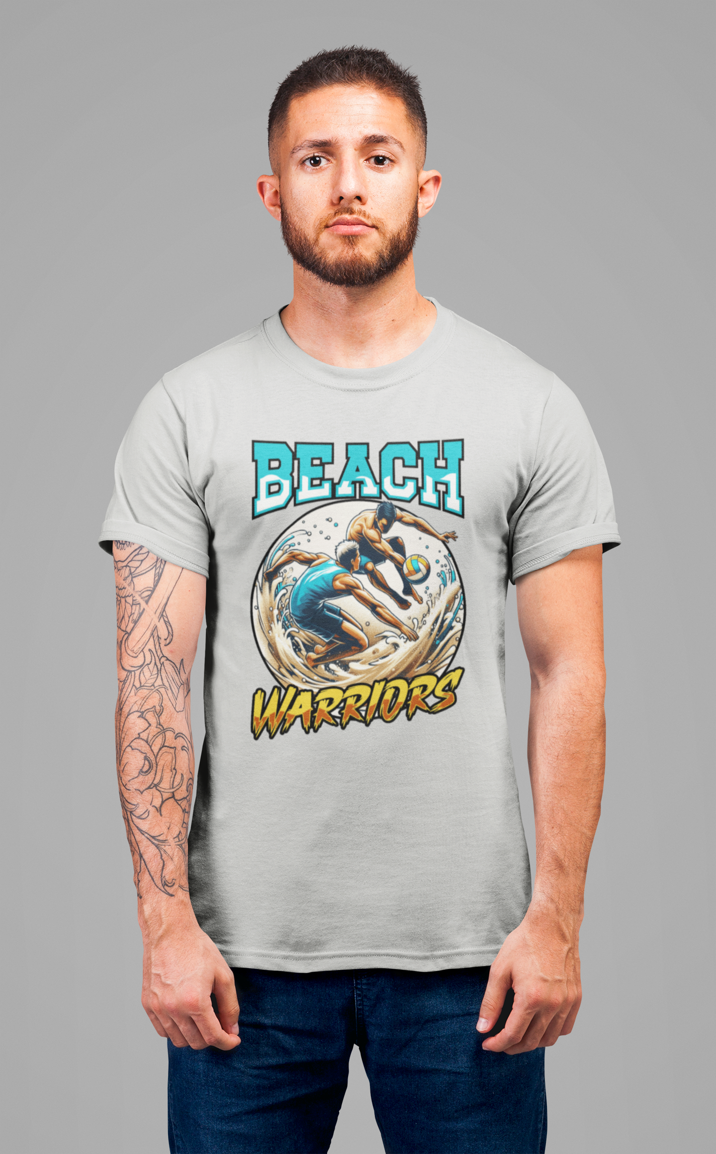 Beach Warriors – Sand Court Battle Beach Ball Graphic T-Shirt