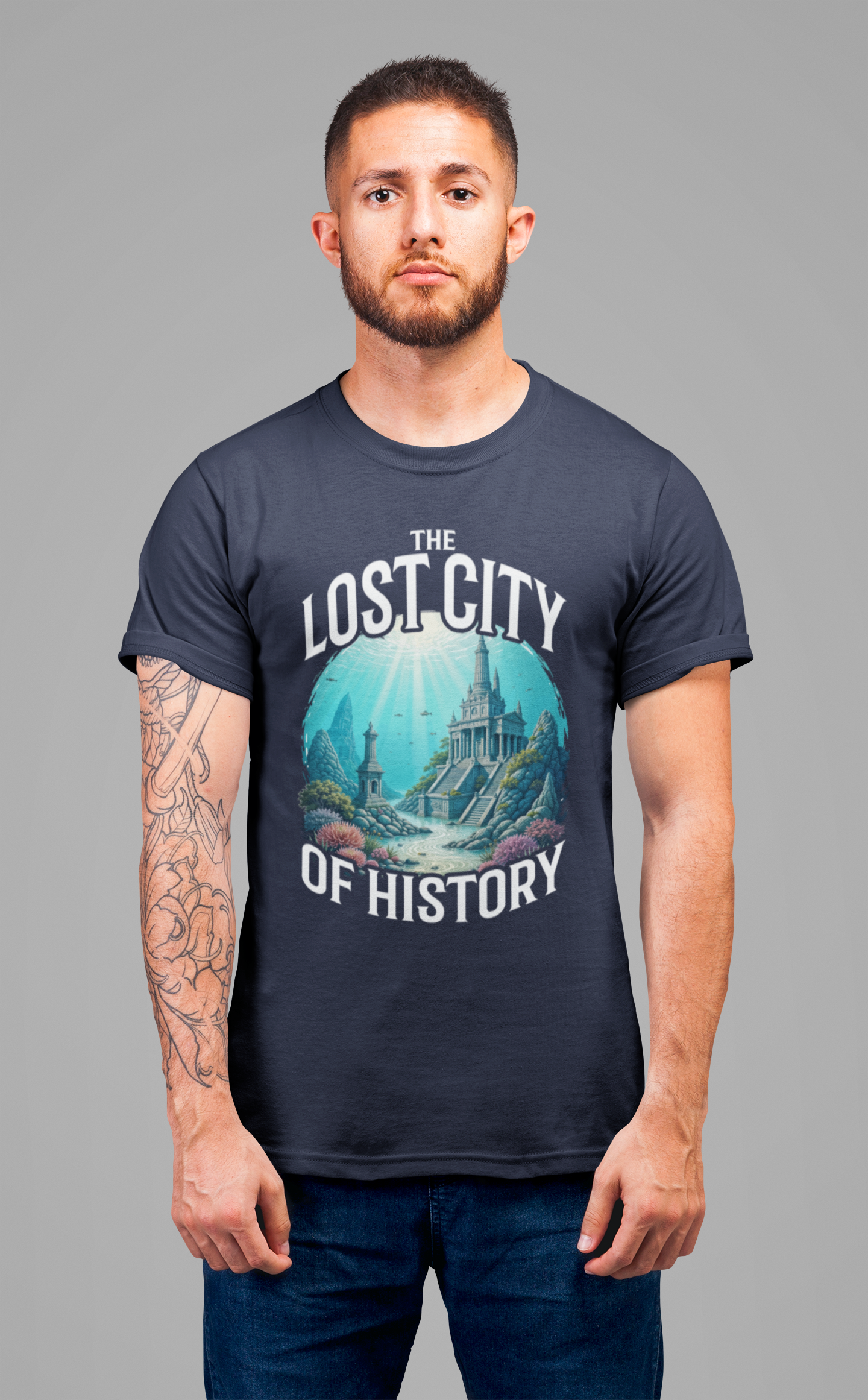 Sunken Cities of the Past Tee, Lost World History Shirt, Ancient Civilizations Graphic Tee, Underwater Discovery Top, Explorer Gift