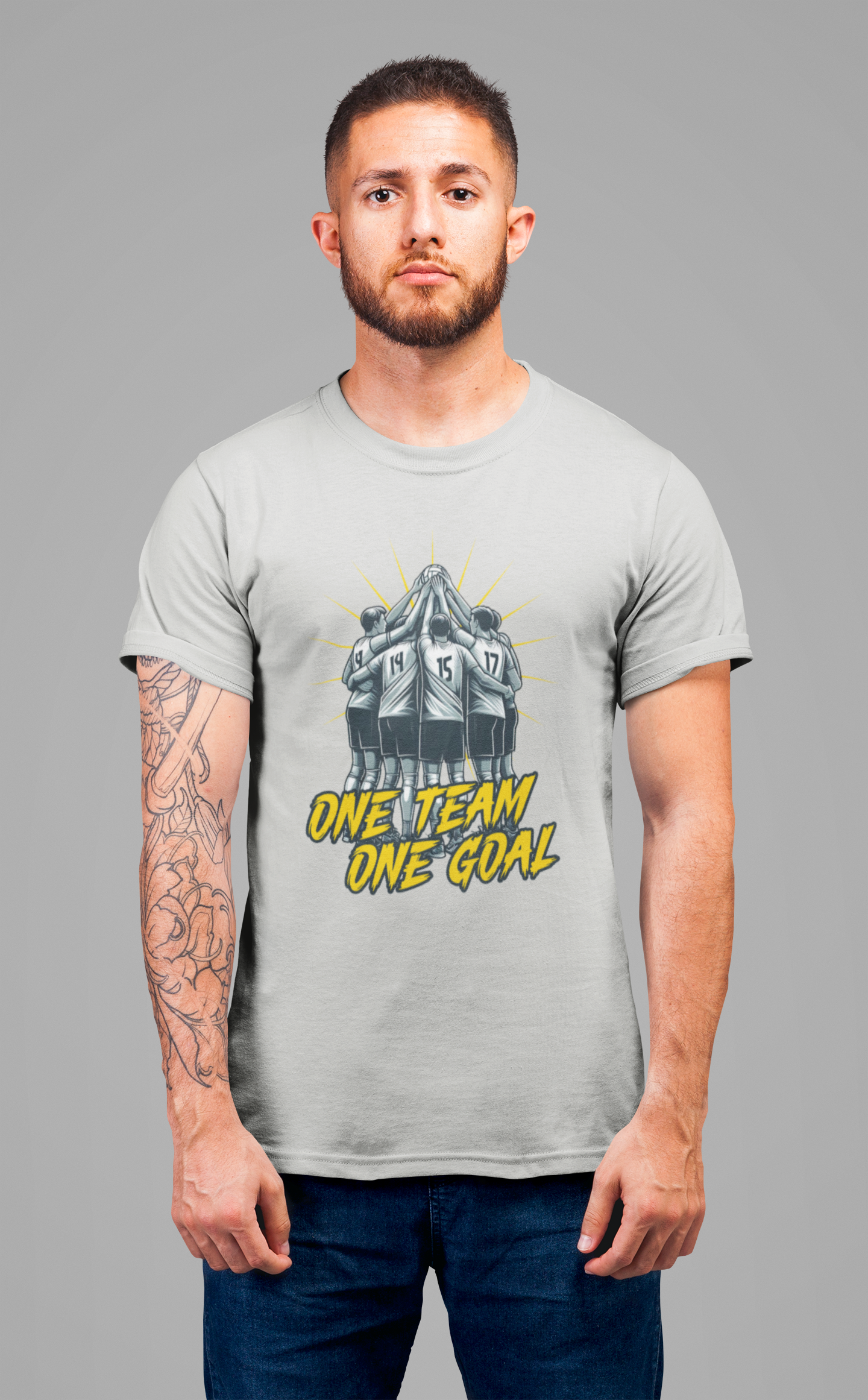 One Team One Goal – Team Huddle Unity Graphic T-Shirt