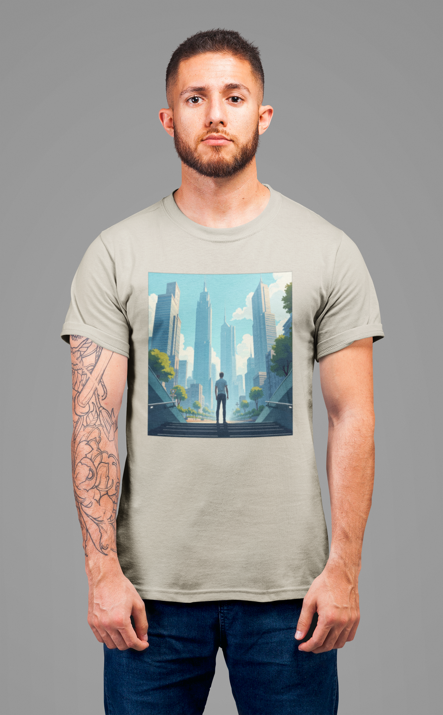 Subways and Skylines Urban Dream Graphic Tee for Big City Thinkers Who See Beauty in Buildings Movement and the Buzz of the Metro