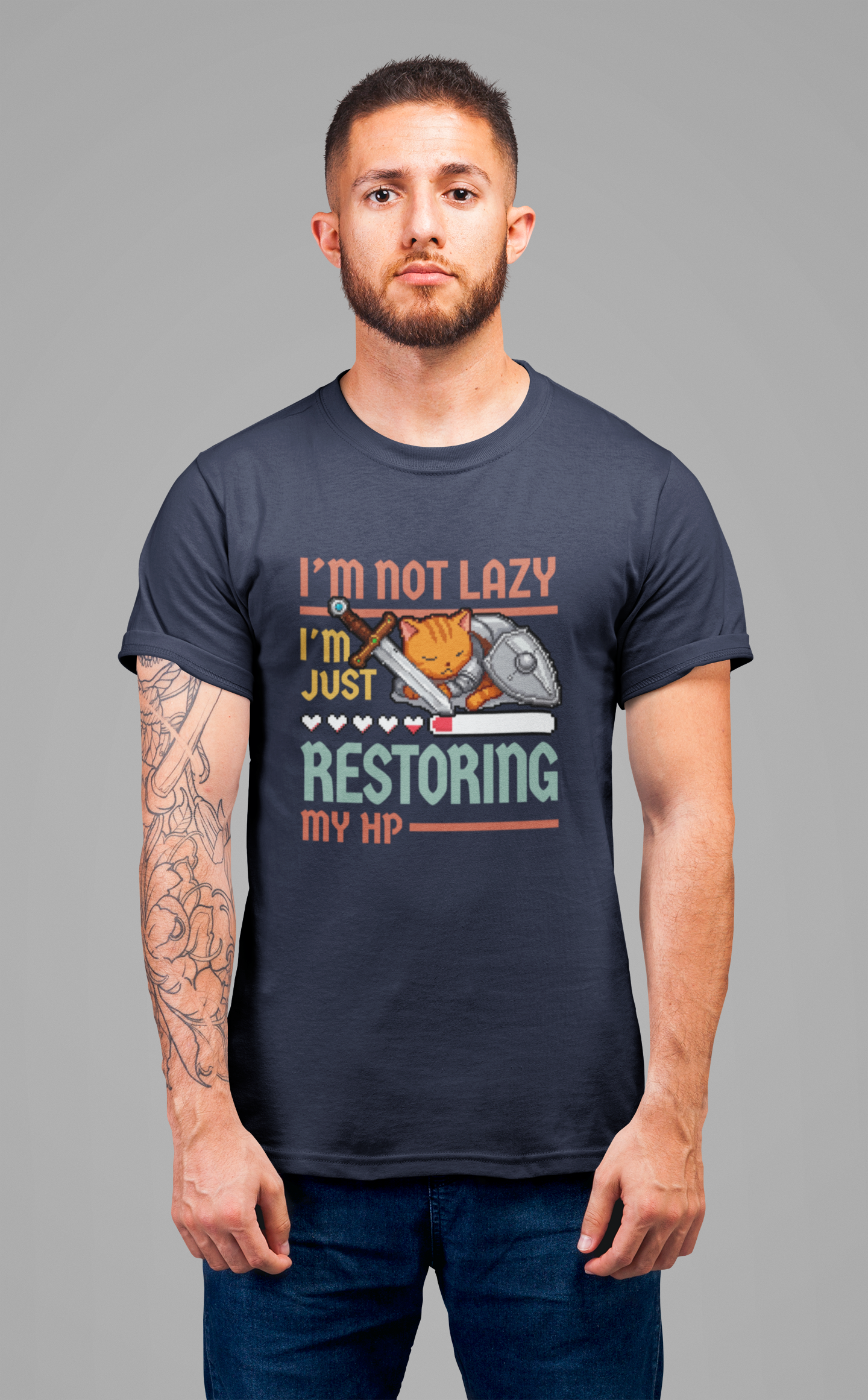 I’m Not Lazy I’m Just Conserving Energy Like a Pro Tee, Cat Nap Humor Shirt, Feline Chill Graphic Tee, Funny Mood Top