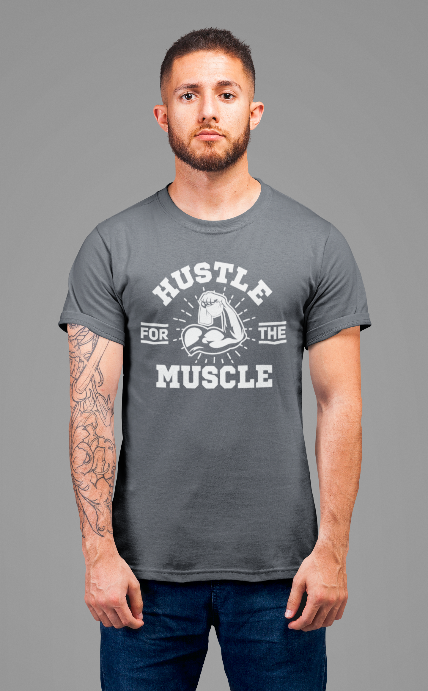 Hustle for the Muscle Bold Workout Tee for Strength Seekers and Gym Lovers Who Lift Heavy Live Loud and Power Through with Style