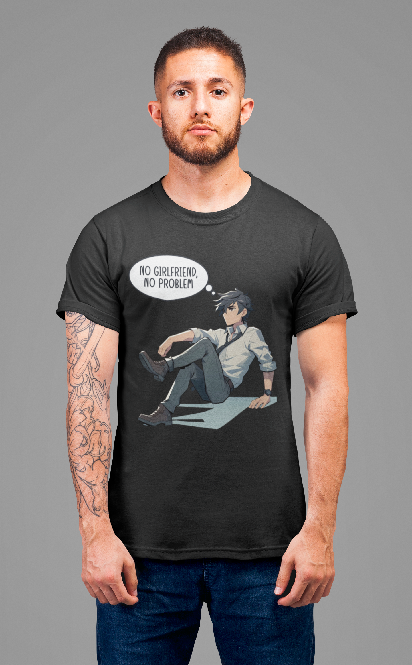 No Girlfriend No Problem Shirt, Independent Funny Tee, Single Life Freedom T Shirt, Confident Solo Apparel, Humor Statement Top