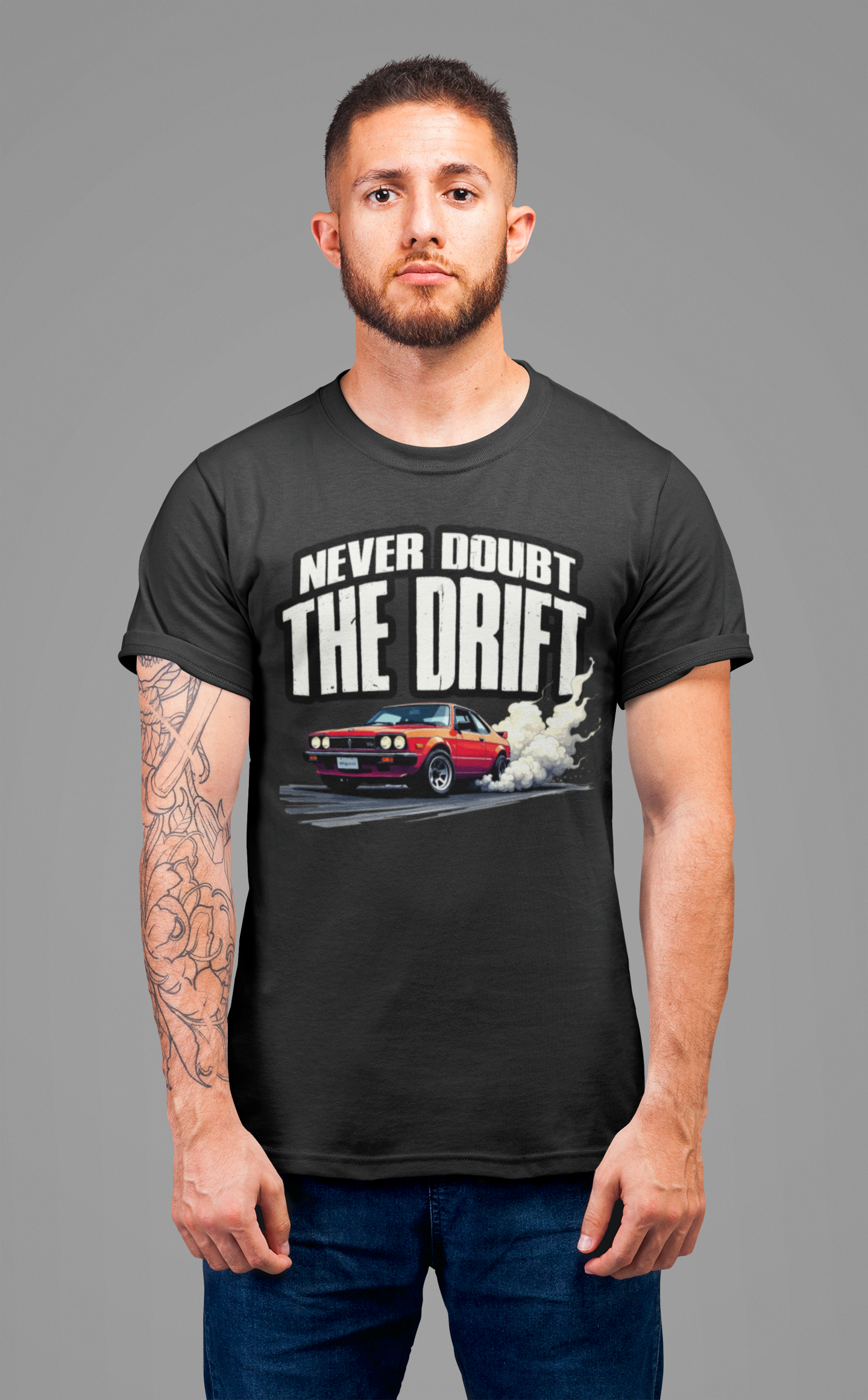 Never Doubt the Drift JDM Car Retro Racing Smoke Motion T-Shirt