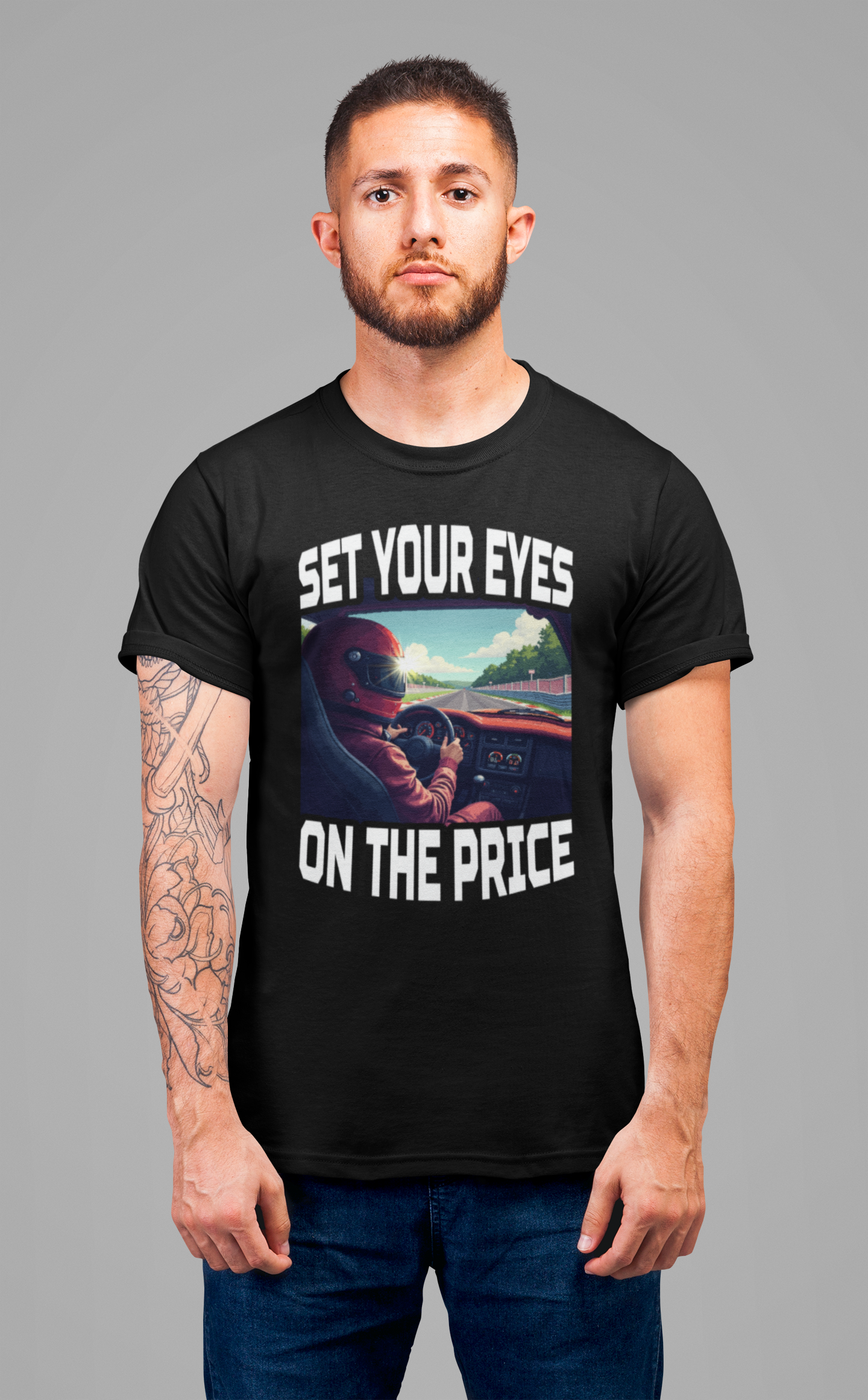 Helmet Visor POV Tee, Racing Fan Graphic Shirt, Driver Perspective Tee, Speed Junkie Style, Motorsport Gift