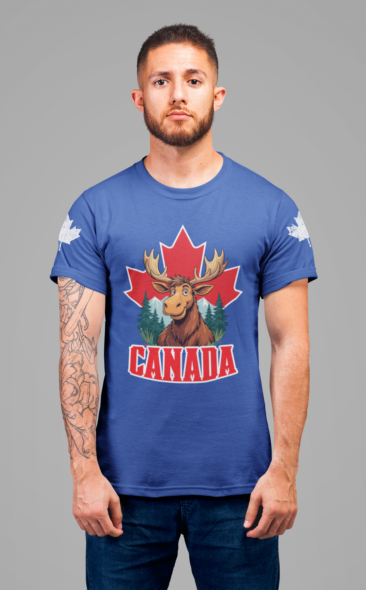 Canada Maple Moose Cartoon T-Shirt
