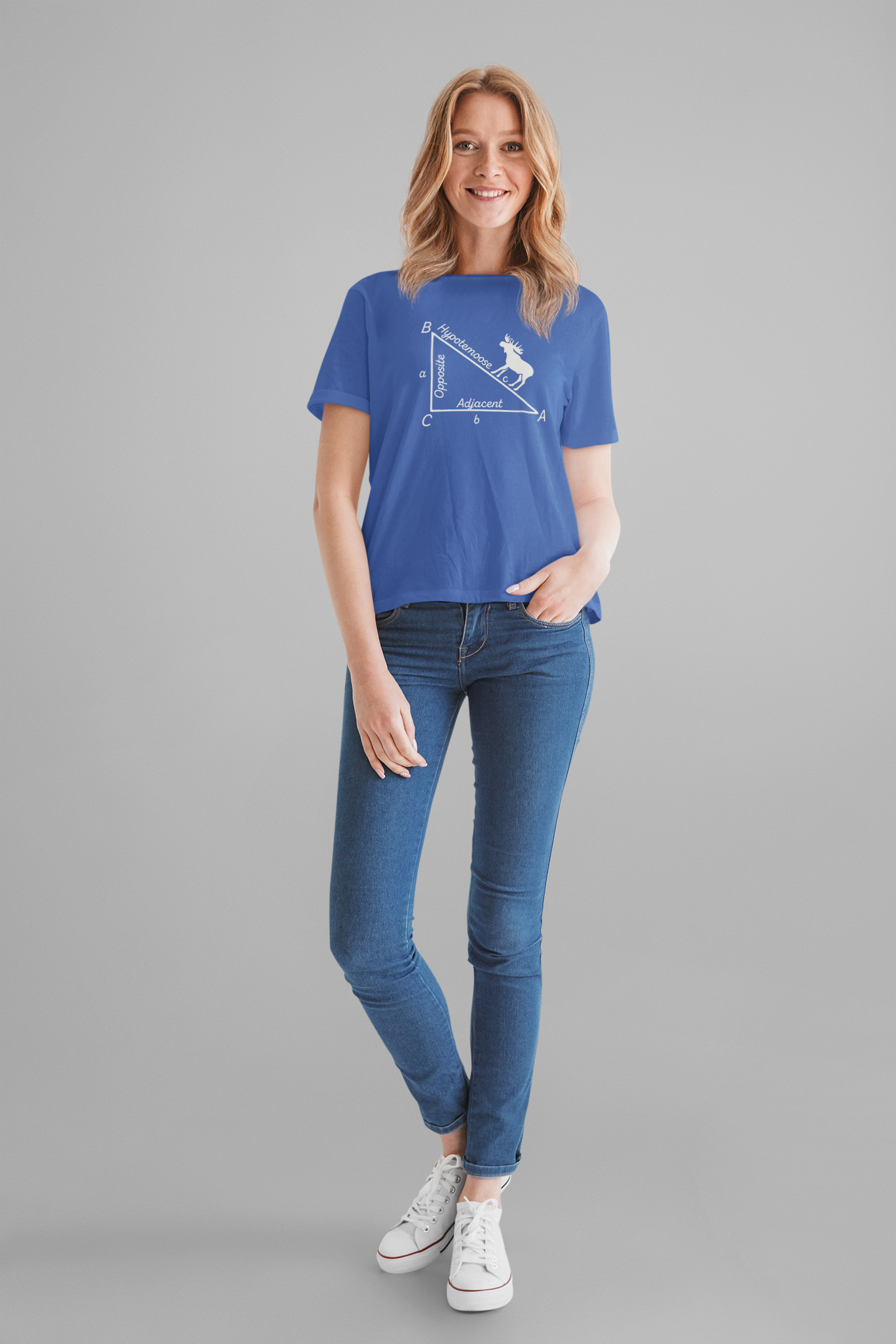 Moose on the Hypotenuse Shirt – Math Joke Right Triangle Graphic