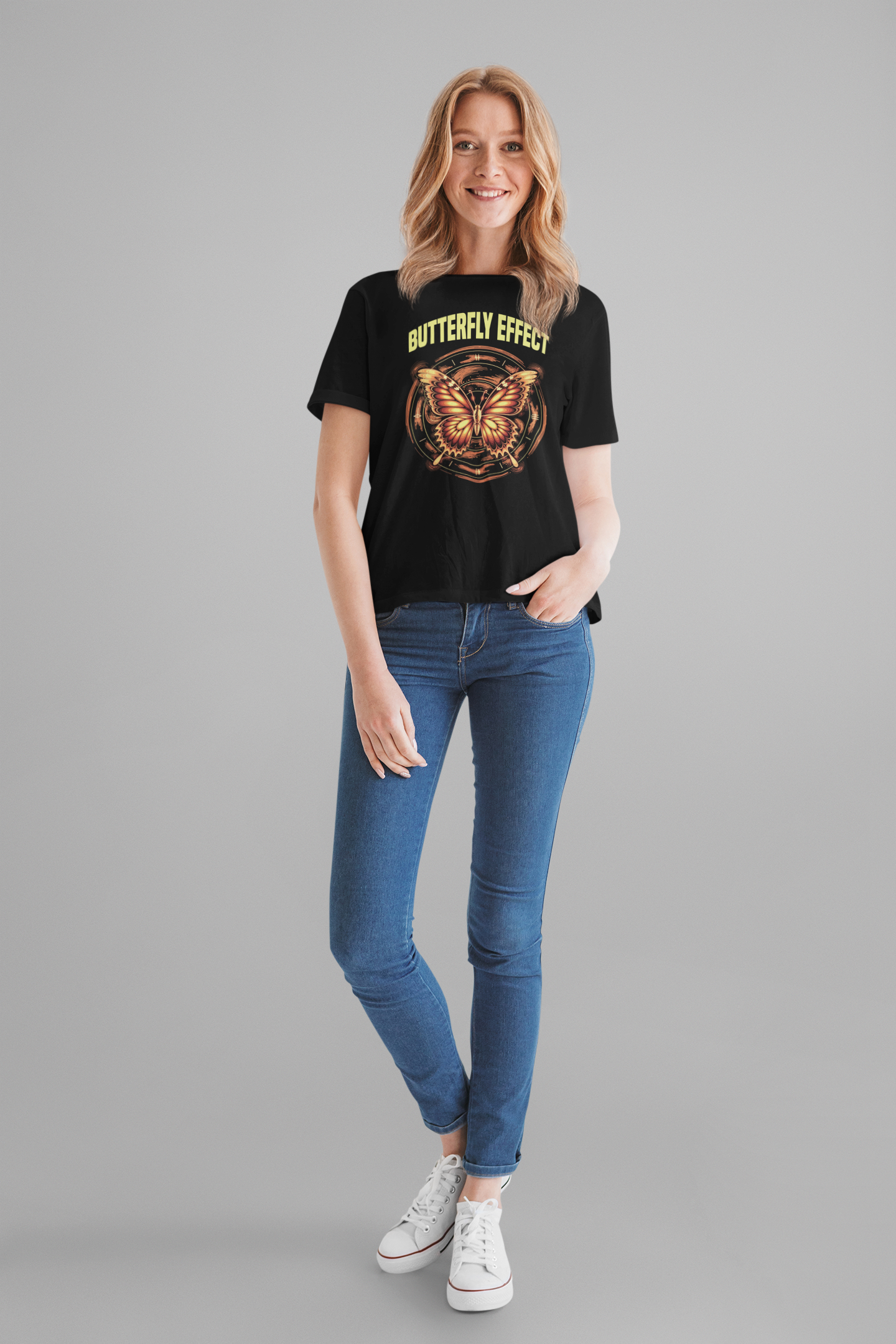 Warning Butterfly Effect Ahead Tee, Sci-Fi Chaos Shirt, Time Shift Graphic Tee, Multiverse Humor Top, Cause and Effect Gift