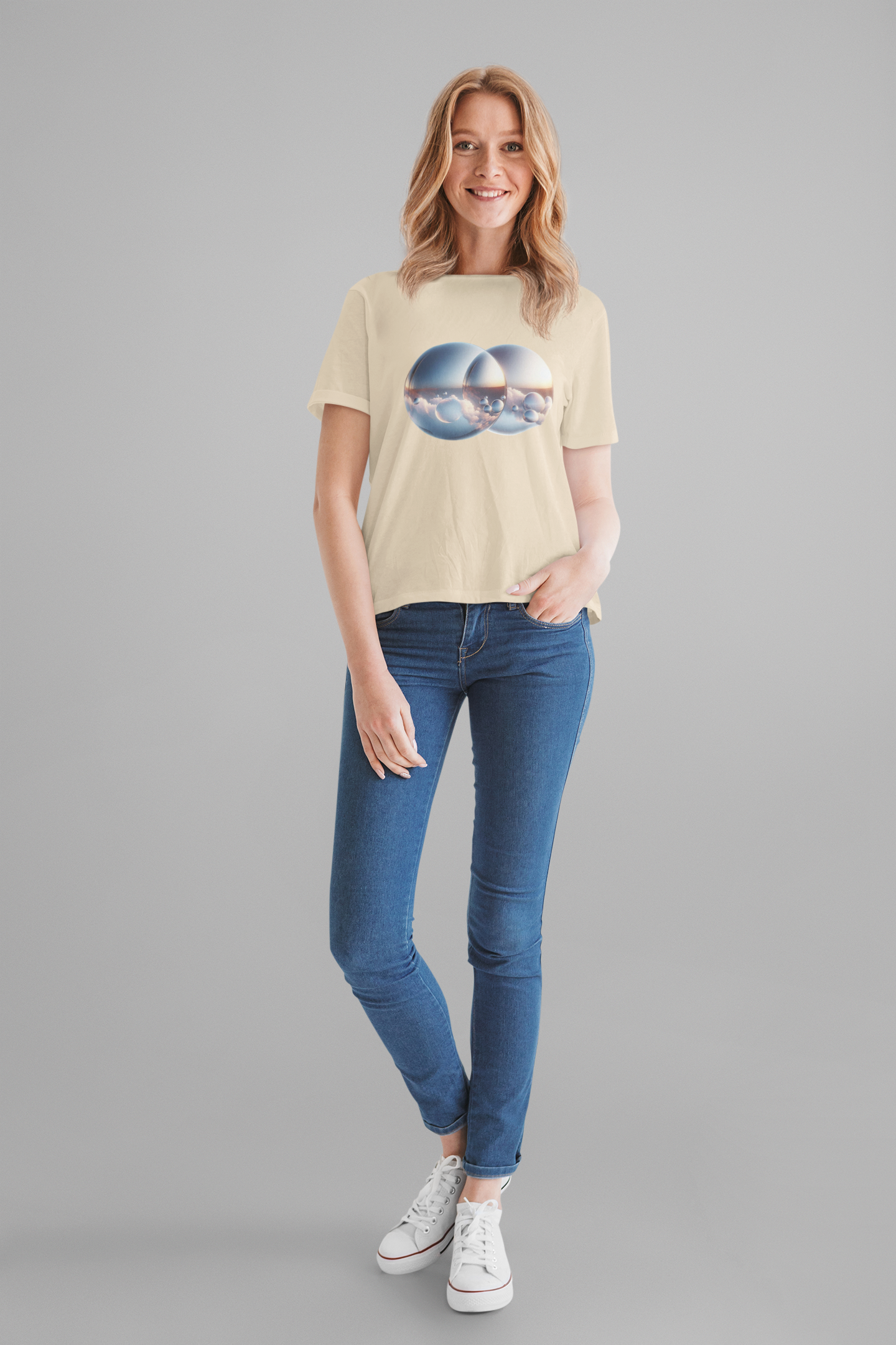Parallel Universe Portal – Illusional Bubble Window Graphic T-Shirt