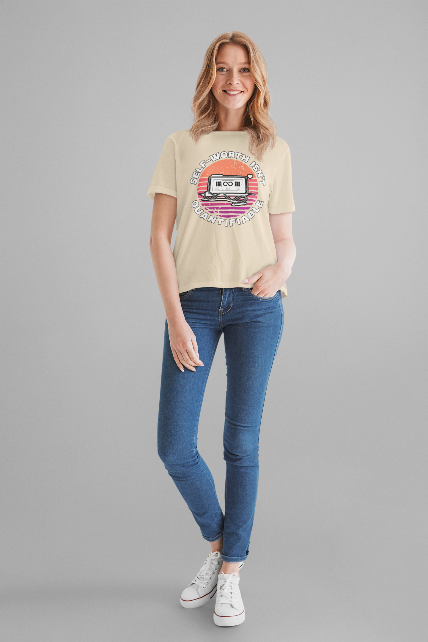 Self Worth Isn’t Quantifiable – Body Positivity Graphic T-Shirt