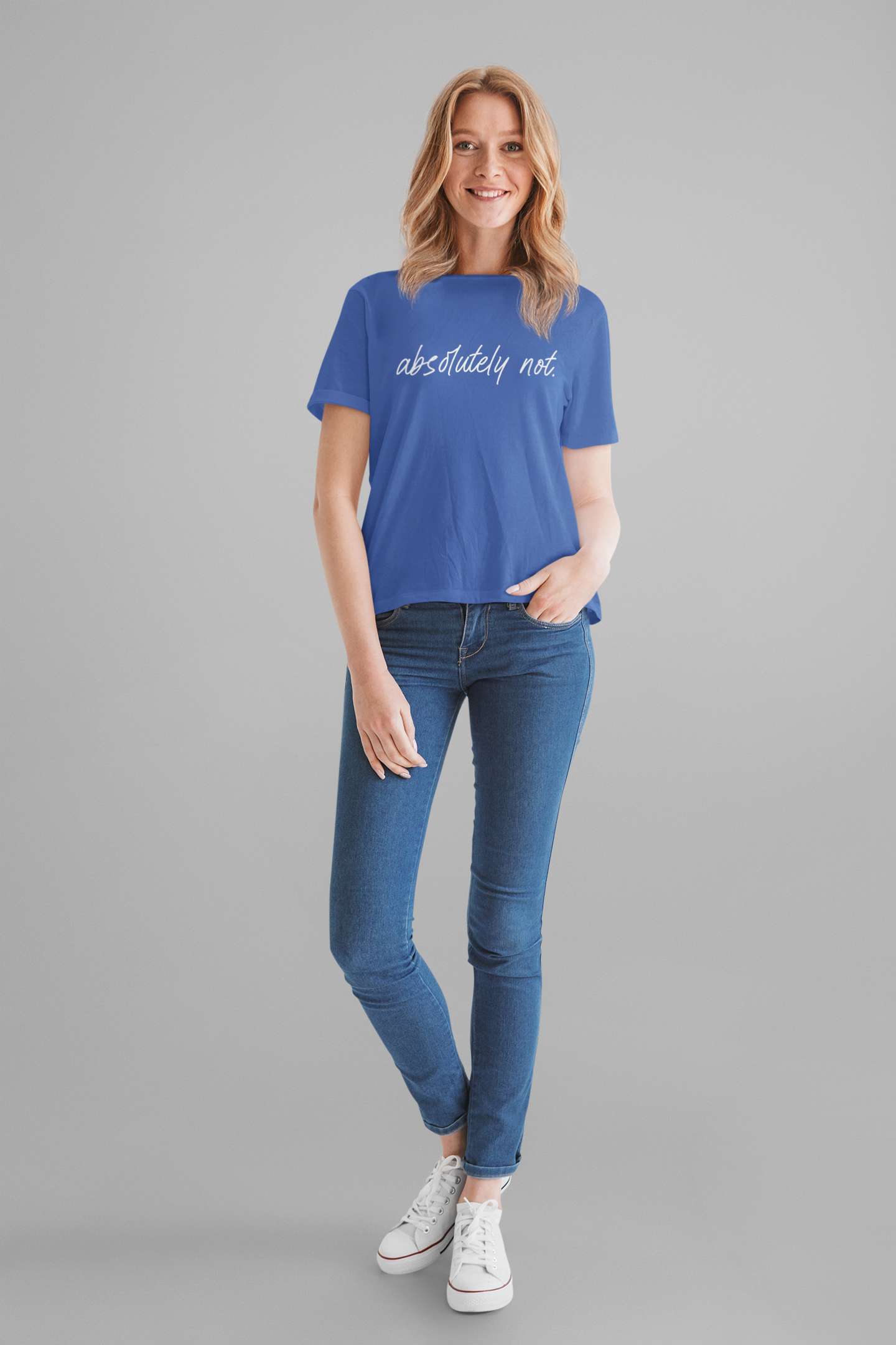 Absolutely Not T-Shirt – Bold Funny Minimalist Slogan Tee