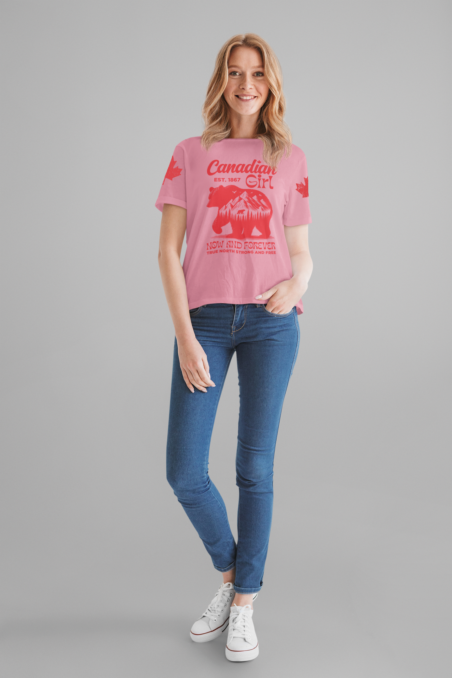 Canadian Girl Wilderness Bear T-Shirt
